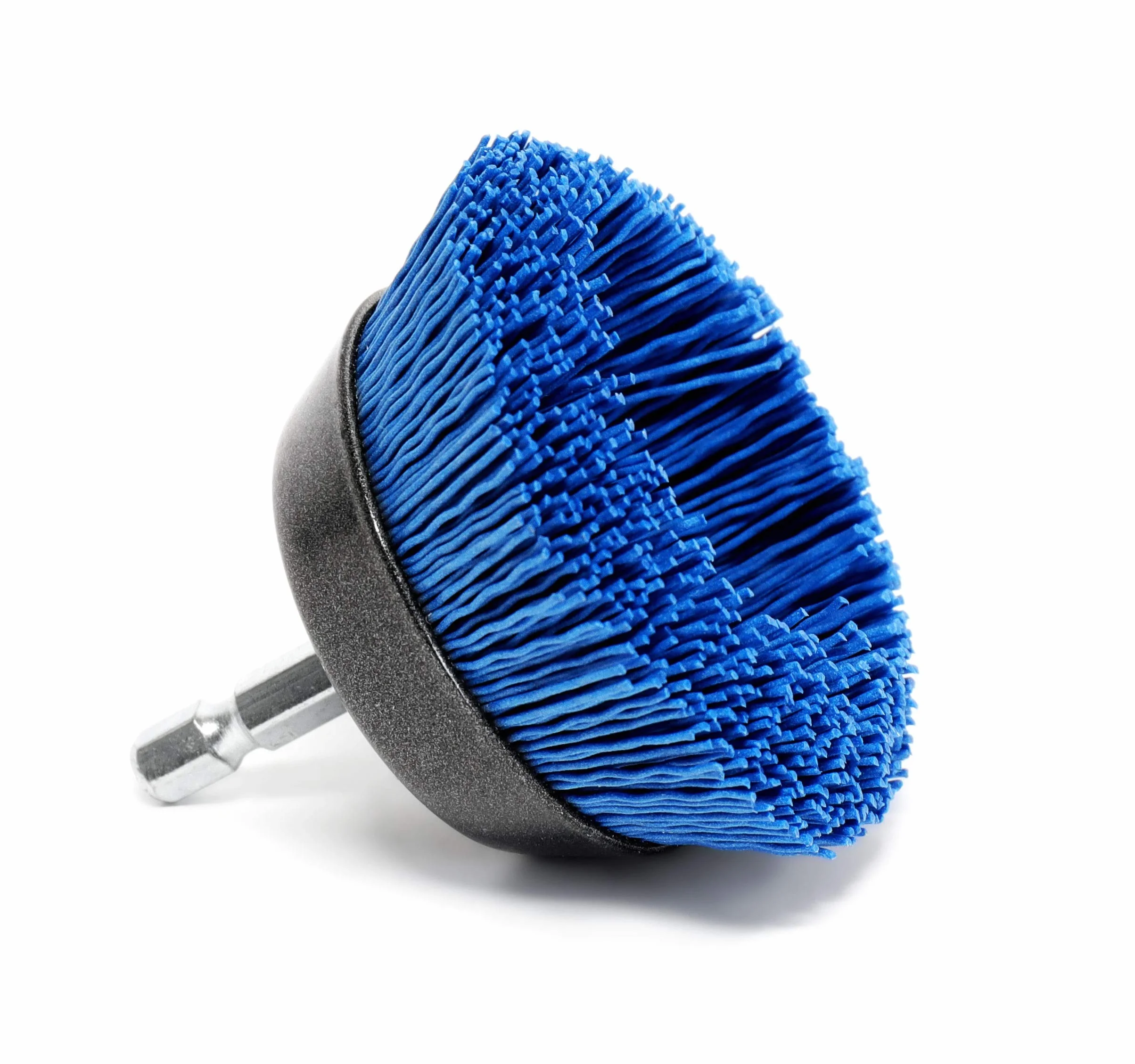 S&R Spazzola Abrasiva a Tazza per Trapano in Nylon MORBIDA per pulire e lucidare Legno Ferro Metalli Acciaio Fughe Piastrelle Pavimenti. Codolo esagonale 1/4" (6,35 mm)