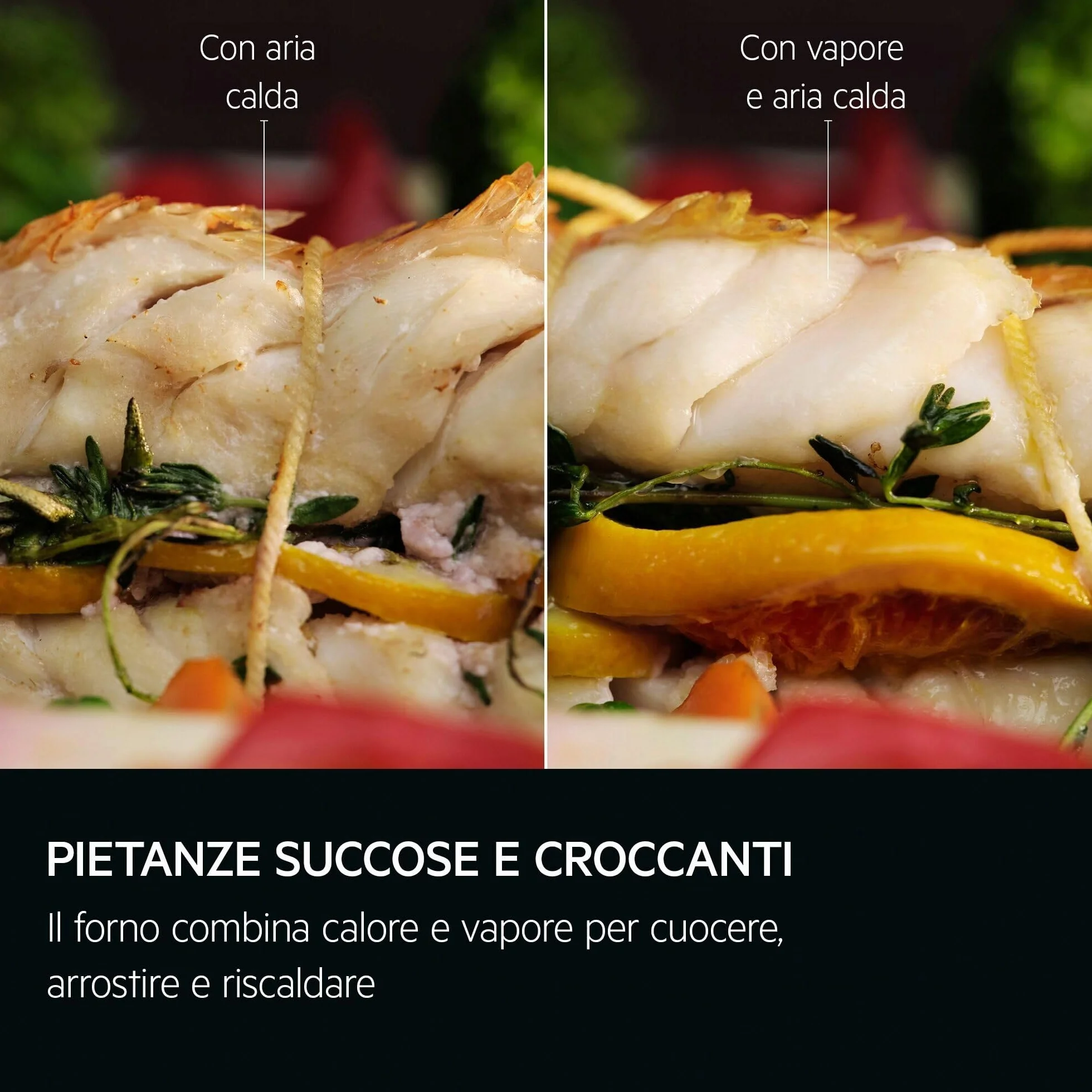 AEG OR6PB51WSB Forno a Vapore SteamCrisp da Incasso, Serie 6000, 72 L, SenseCook Multifunzione con Cottura a Vapore, Pulizia Pirolitica, 9 Programmi, Display LED