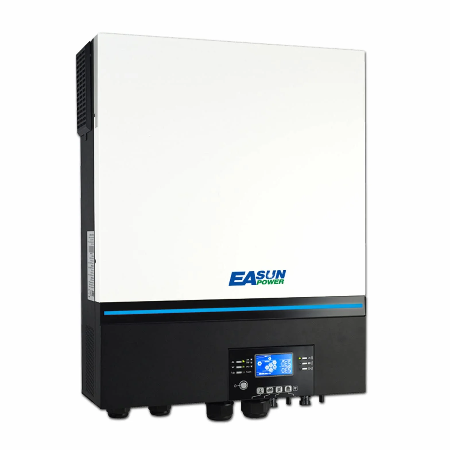POWLAND Inverter ibrido da 11KW 48V, 2 MPPT, inverter indipendente dalla rete, funziona senza batteria, 150A Corrente di carica, Supporto parallelo, Doppia uscita 230v AC, FV 90-450Vdc, WiFi integrato