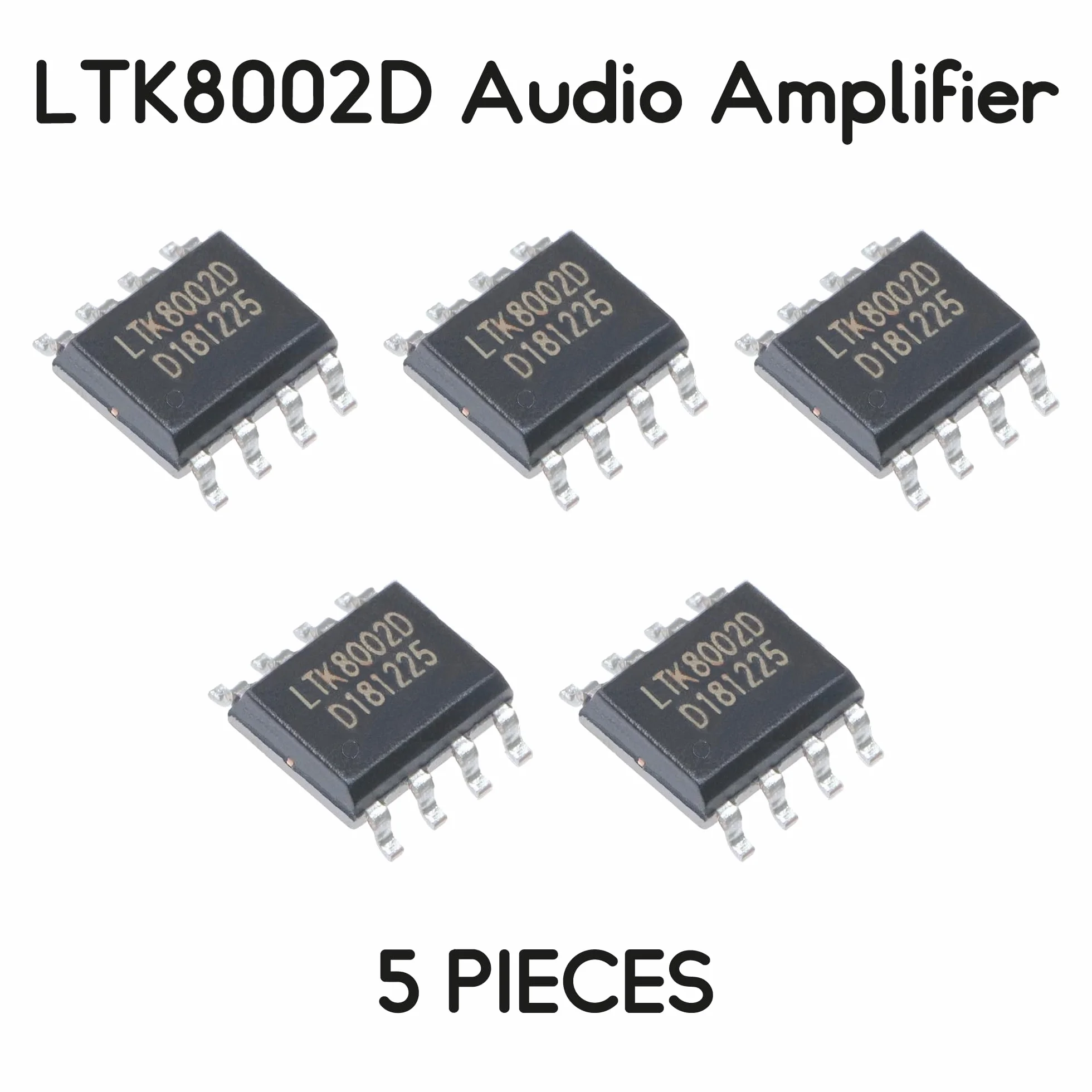 5 PEZZI LTK8002D 8002D amplificatore audio mono 3W classe AB 5V SMD SOP-8