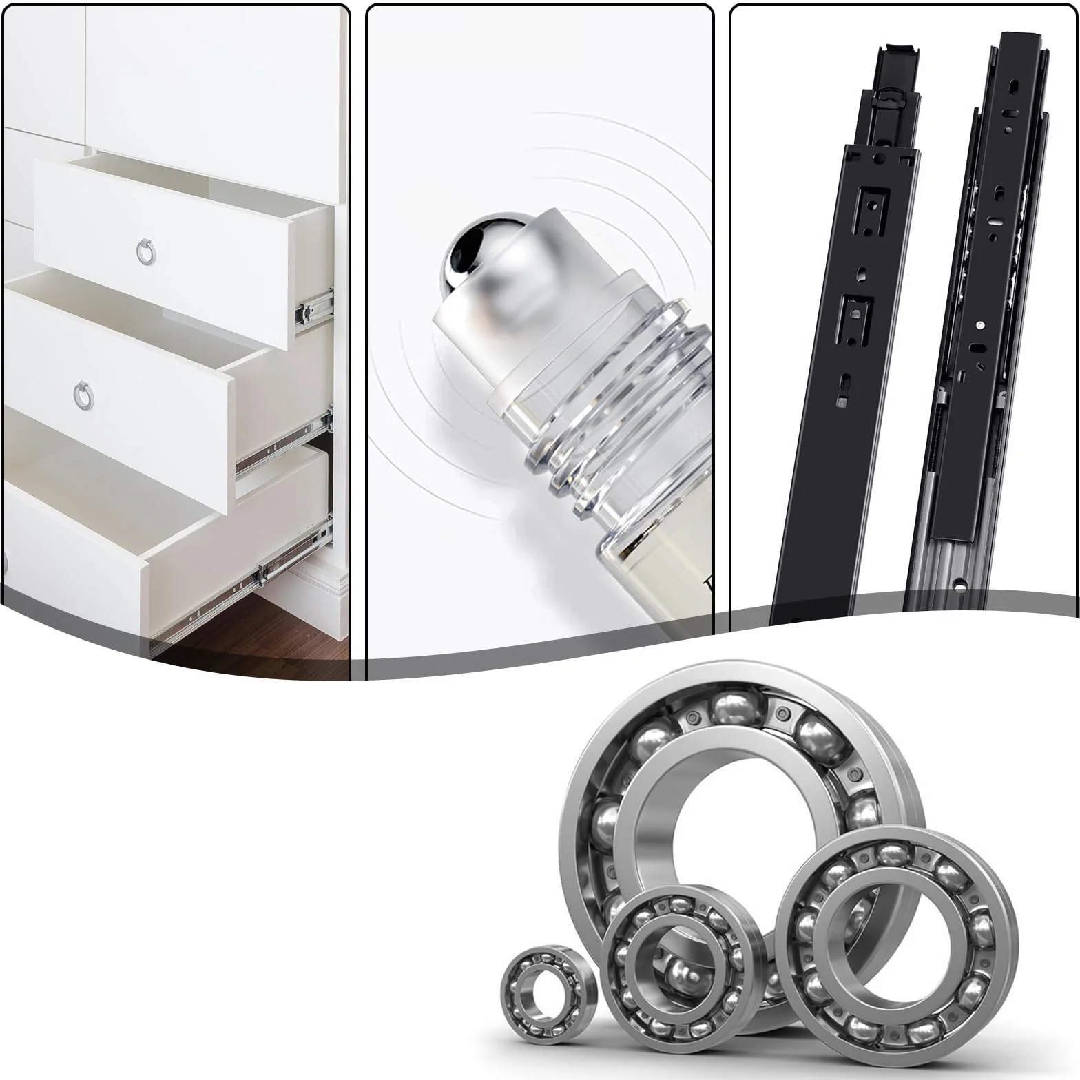 Cuscinetti a Sfera in Acciaio, 540 Pezzi Sfere Acciaio Cuscinetto Bici 2-10 mm, Kit Assortimento