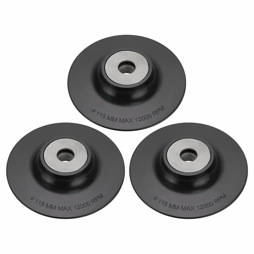 3 cuscinetti di supporto per smerigliatrice angolare in plastica, compatibili con smerigliatrice a disco con filettatura interna M14, diametro 115 mm