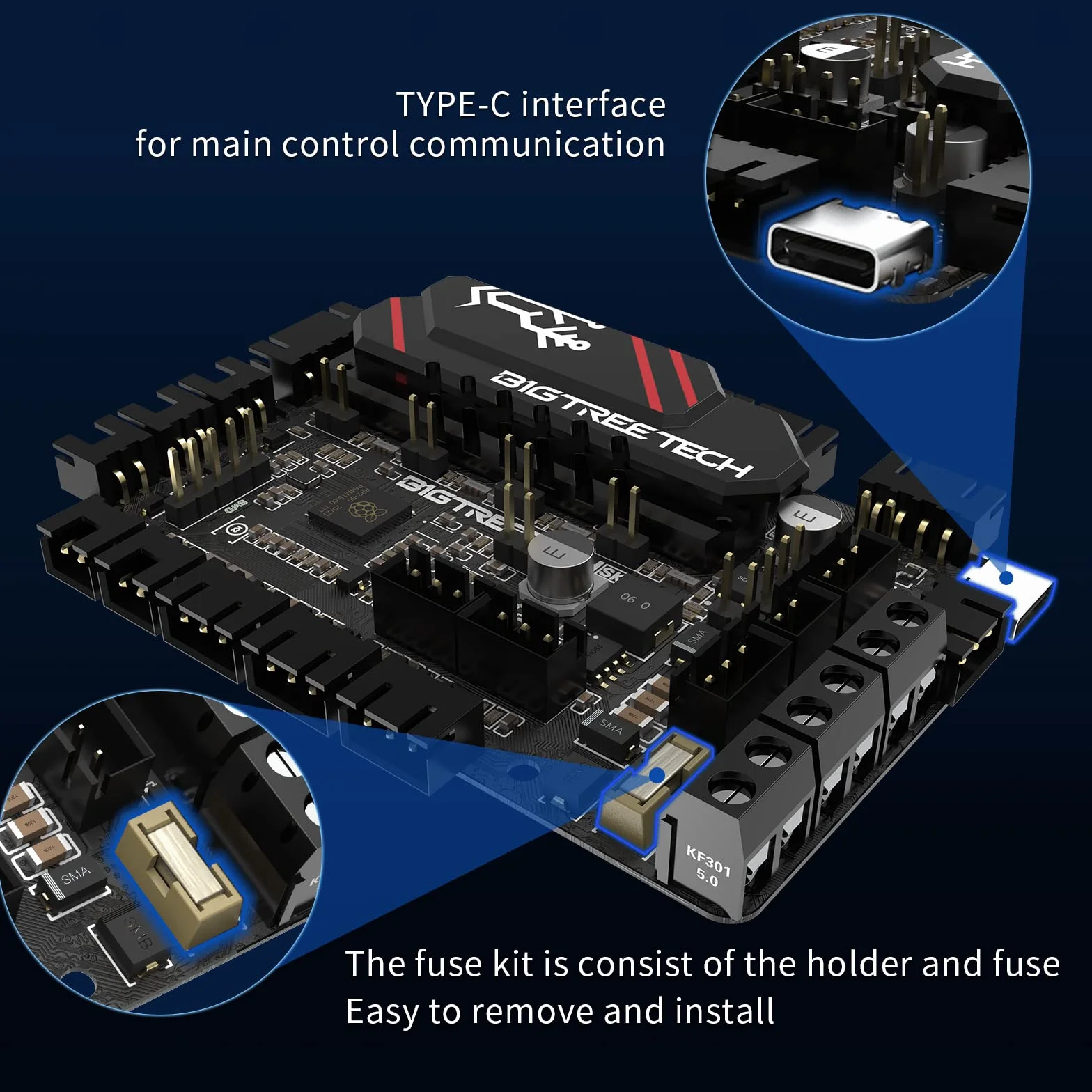 BIGTREETECH Scheda madre SKR Pico V1.0 su misura progettata per la stampante 3D Voron V0 con dissipatore di calore migliorato