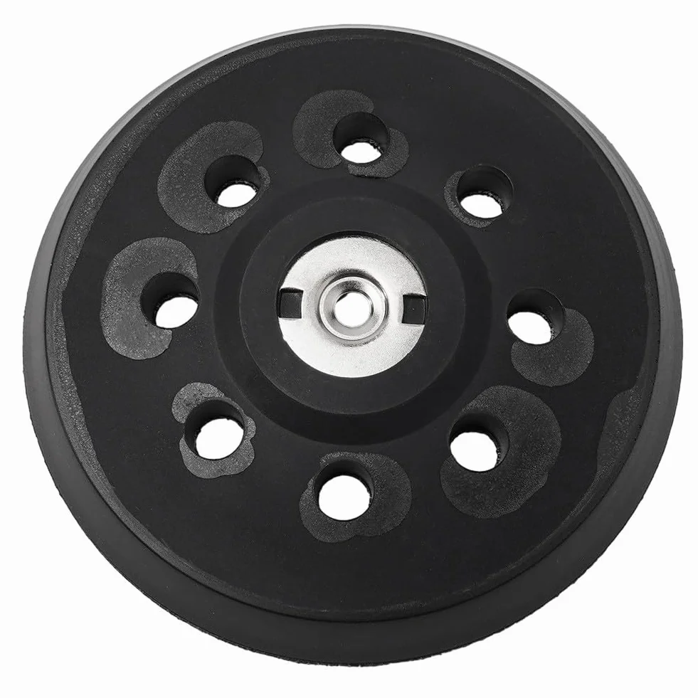Platorello abrasivo per Metabo SXE 325 & Intec 425 – Piastra posteriore in poliuretano ad alta elasticità (125 mm, 8 fori, 13 mm di spessore)