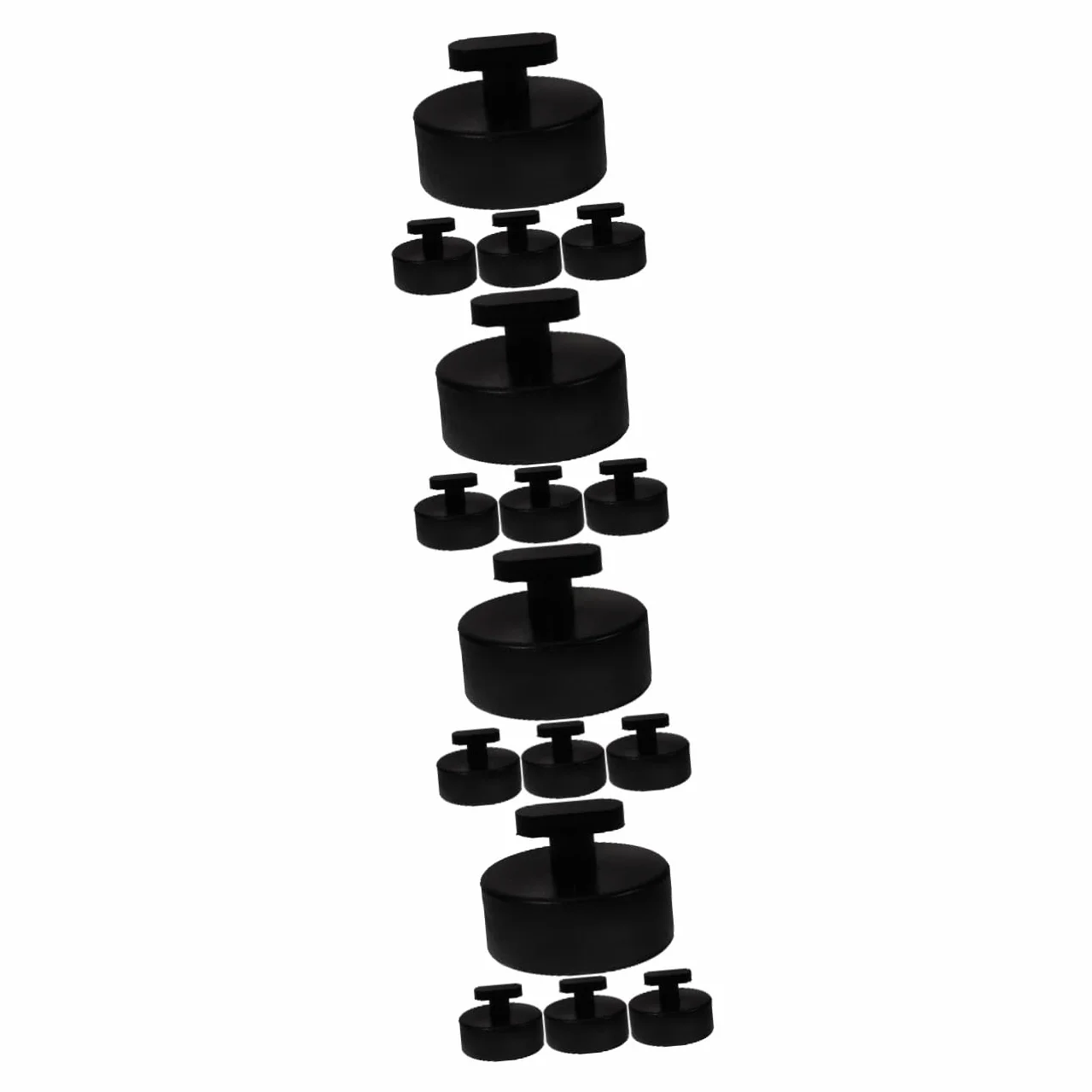 NUOBESTY 4 Set Blocco Di Gomma Accessori Per Auto Cavalletti Per Cric Per Auto Pastiglie Supportare Il Cuscinetto Di Gomma Martinetto Da Pavimento Gomma Da Cancellare Nero 4 Pezzi*4