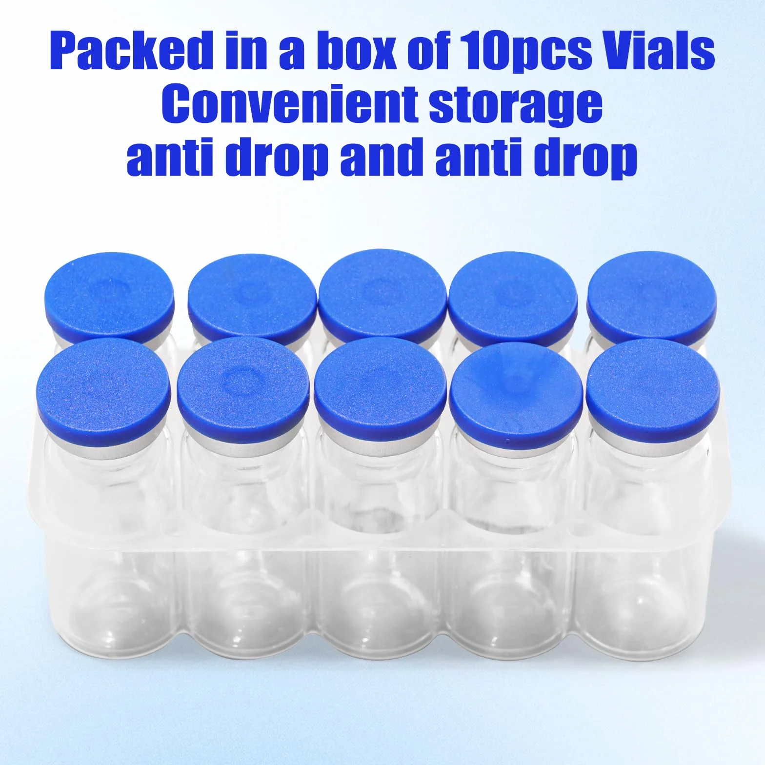 Sterile Empty Glass Vials with Caps 5 ml Laboratory Liquid Sample Storage Vials 10pcs