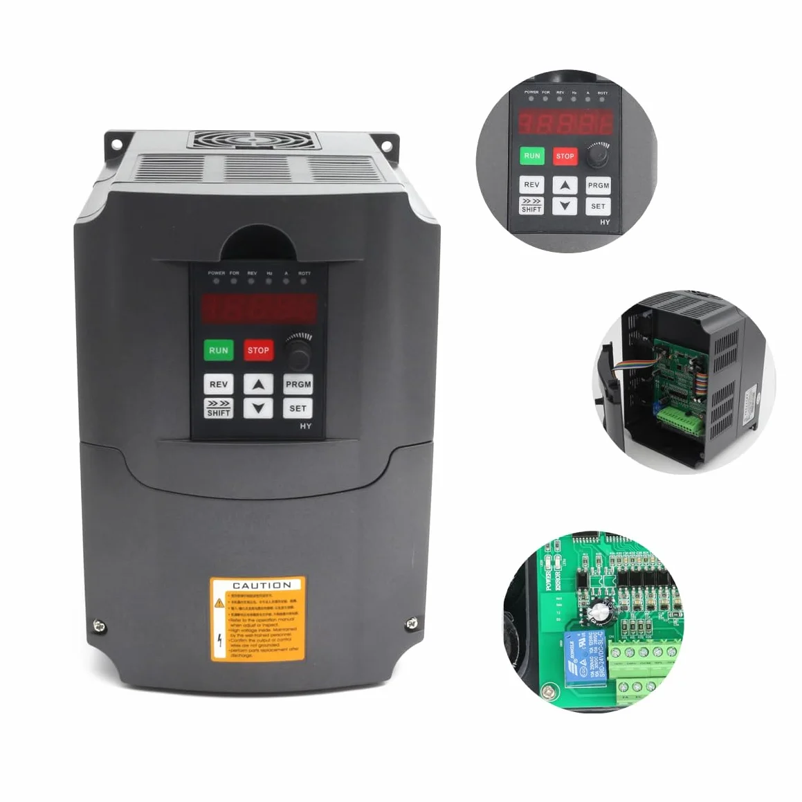 RATTMMOTOR 2.2 KW, 220 V, trasmissione a frequenza variabile, inverter VFD, 3 fasi, 2200 W, con cavo di prolunga da 2 m, regolabile per controllo della velocità del motore a mandrino