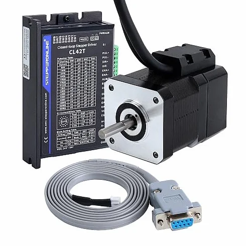 STEPPERONLINE 1 asse closed loop motore passo-passo kit 42 Ncm 1000PPR Nema 17 motore stepper & motore passo-passo driver CL42T-V41 0-3,0 A 24-48 VDC per macchina per incisione CNC
