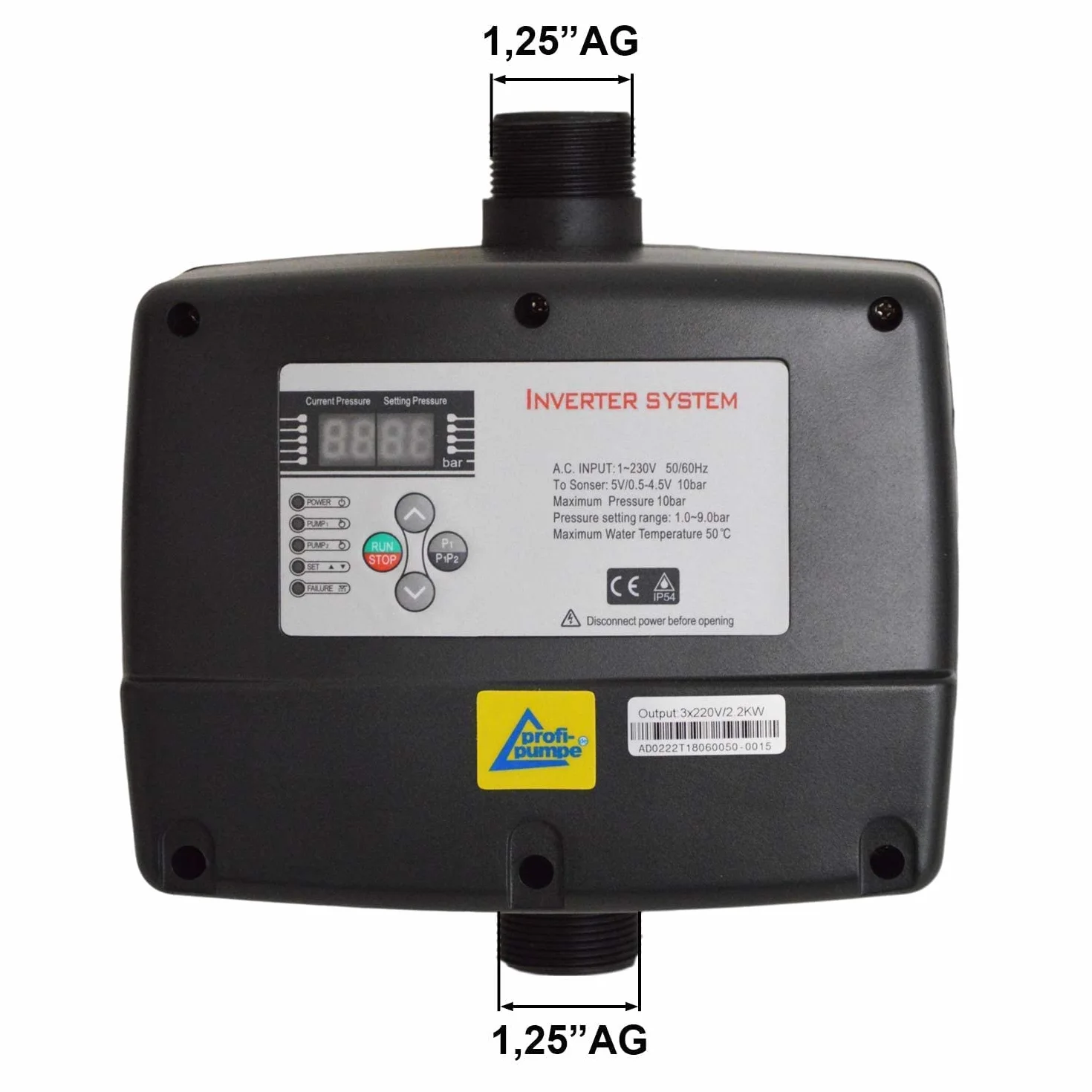 REGOLATORE POMPA CON INVERTER PRESSOSTATO cablato Pressostato Controller automatico Monitor di flusso per acquedotto domestico Pompa Pompa per pozzo Pompa centrifuga Pompa sommersa