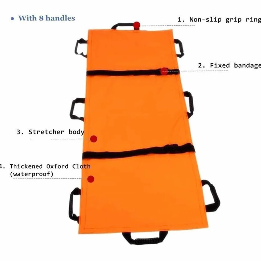 Barella di pronto soccorso pieghevole morbida Barella di emergenza portatile in tela ispessita per sollevatore di pazienti Forniture per la cura della casa,180×70cm