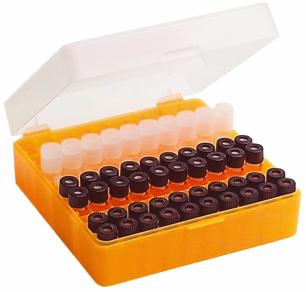 Neolab Neobox 100 scatole impilabili in polipropilene per flaconcini 12 mm trasparente