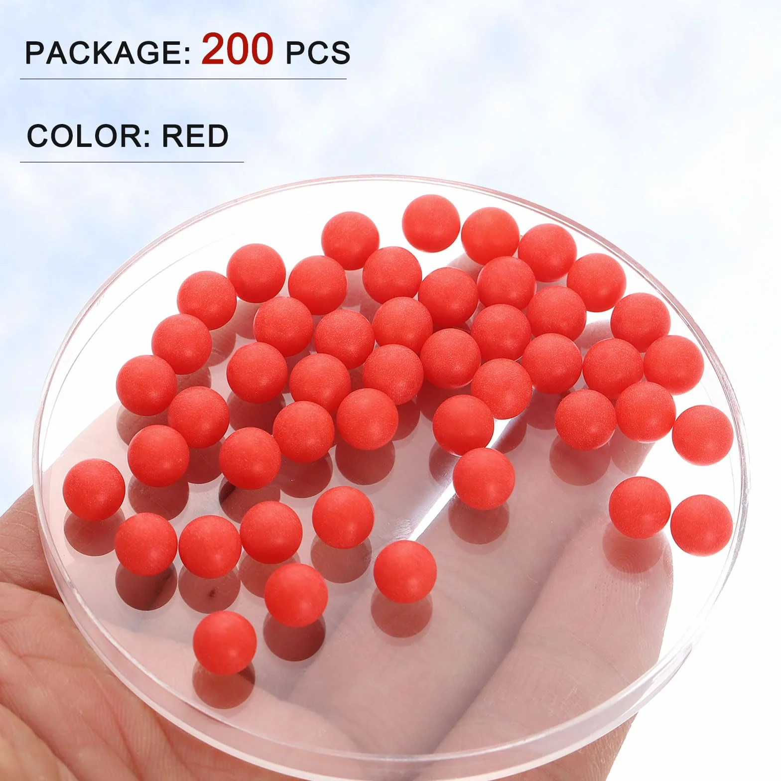 Palline di Cuscinetti in Plastica PP 7mm QUARKZMAN 200pz Rosso