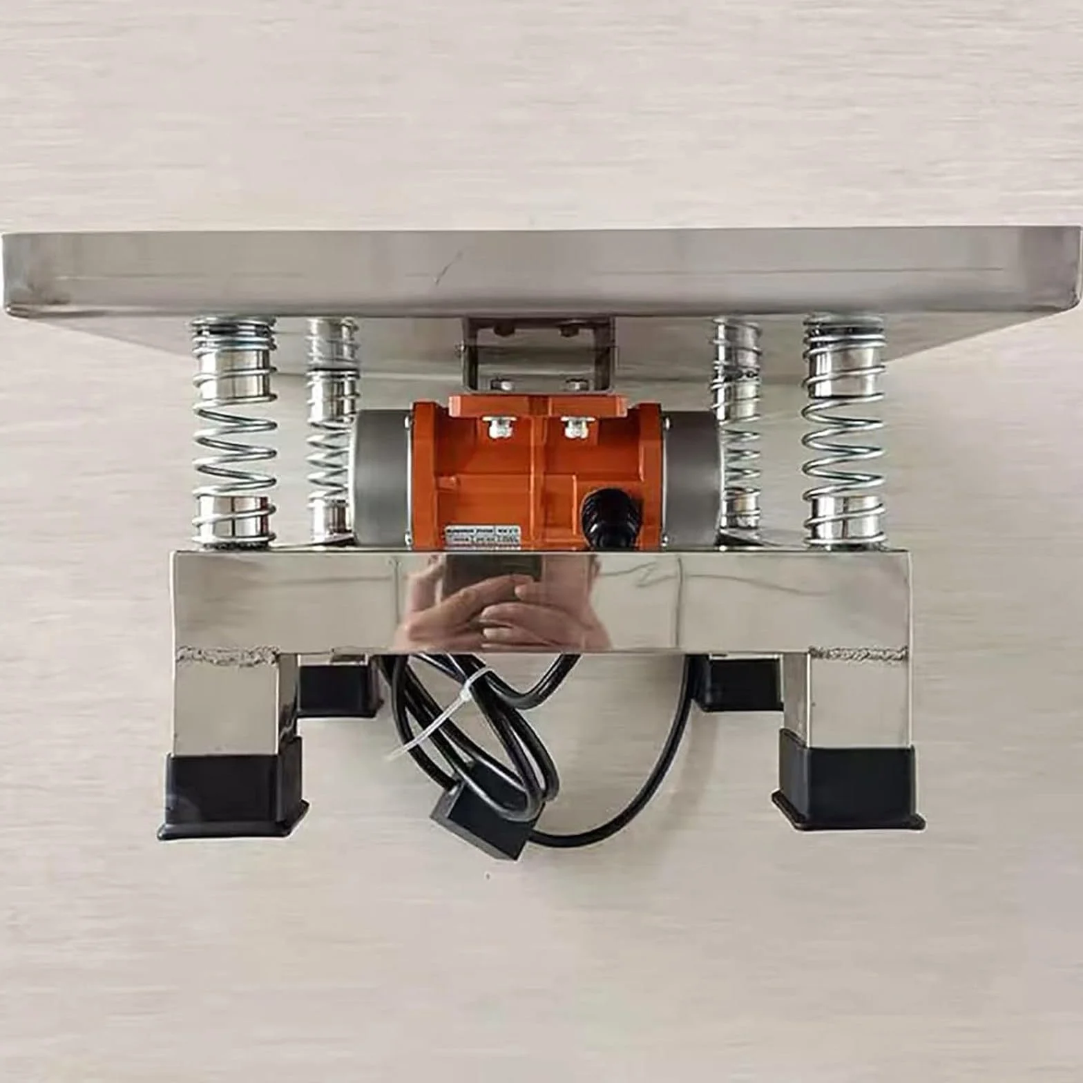 35x35 cm/50x50 cm Centimetri Tavolo Vibrante Calcestruzzo Banco di Prova di Vibrazione Banco di Prova Blocco Piattaforma di Vibrazione Mini Tavolo di Vibrazione in Acciaio Inox,220V-50*50*25cm