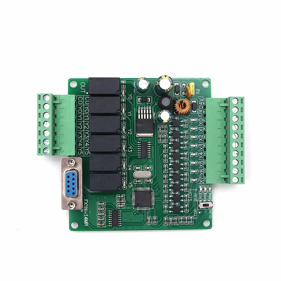 DollaTek DC24V Plc Controller scheda di controllo industriale FX1N-14MR Uscita relè scheda