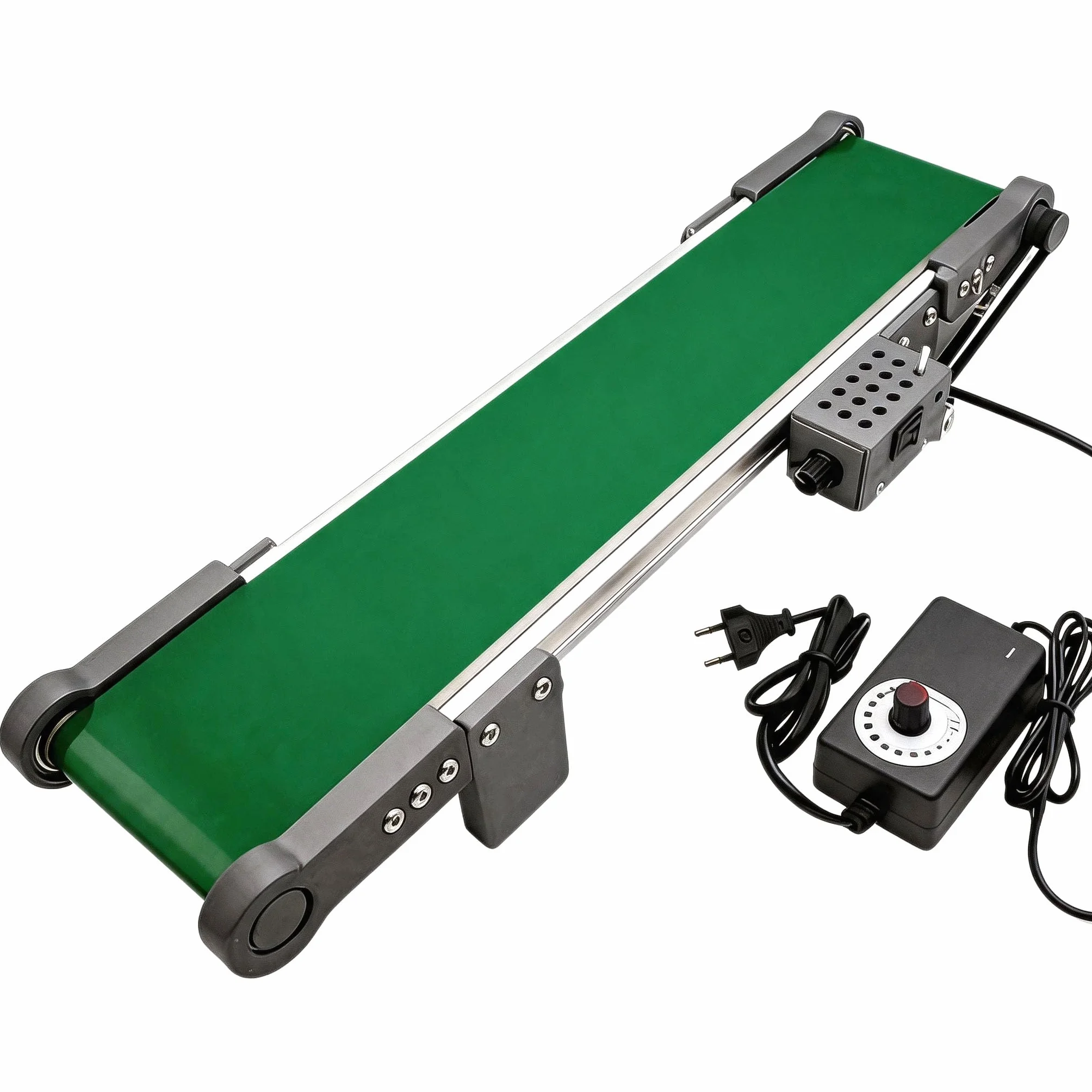 Nastro Trasportatore, Trasportatore Elettrico Tavolo Mini Trasportatore Tavolo Piccolo 50 Cm Supporta La Marcia Avanti E Indietro Velocità Regolabile Ca 100-240V Per Piccole Linee Produzione