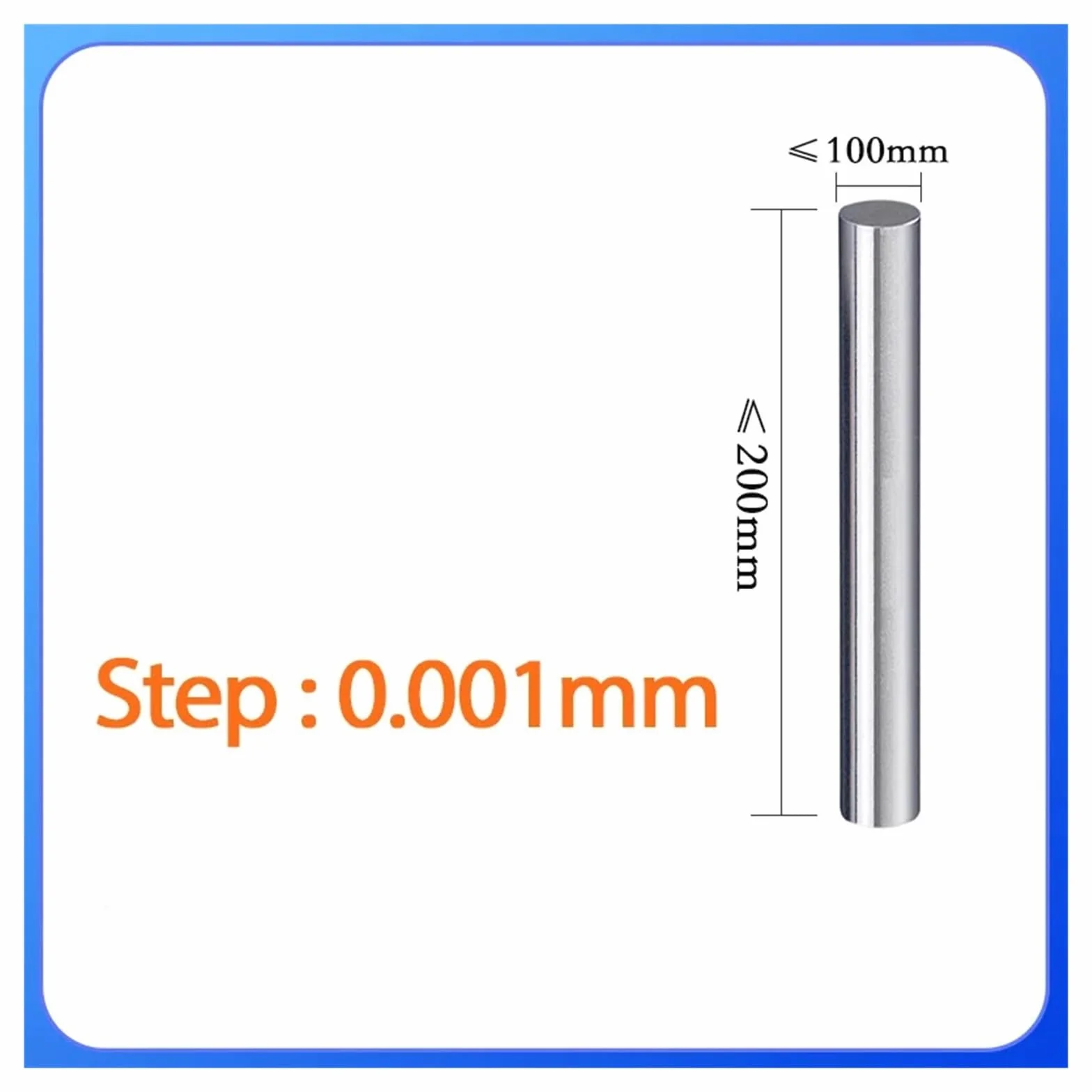 Calibri a Spina Gamma 0,10-10,0 mm, 100 Pezzi, Passo 0,1 mm, Set di calibri di precisione in Acciaio, Calibro a Spina