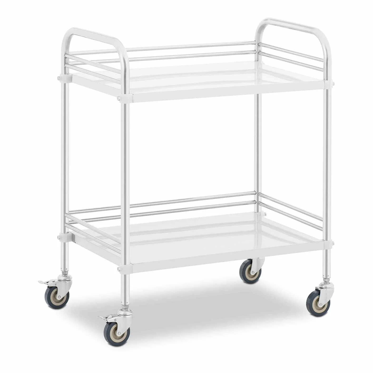 Steinberg Systems SBS-LF-143 Carrello da laboratorio - Acciaio inox - 2 ripiani da 63 x 40 x 12,5 cm - 20 kg