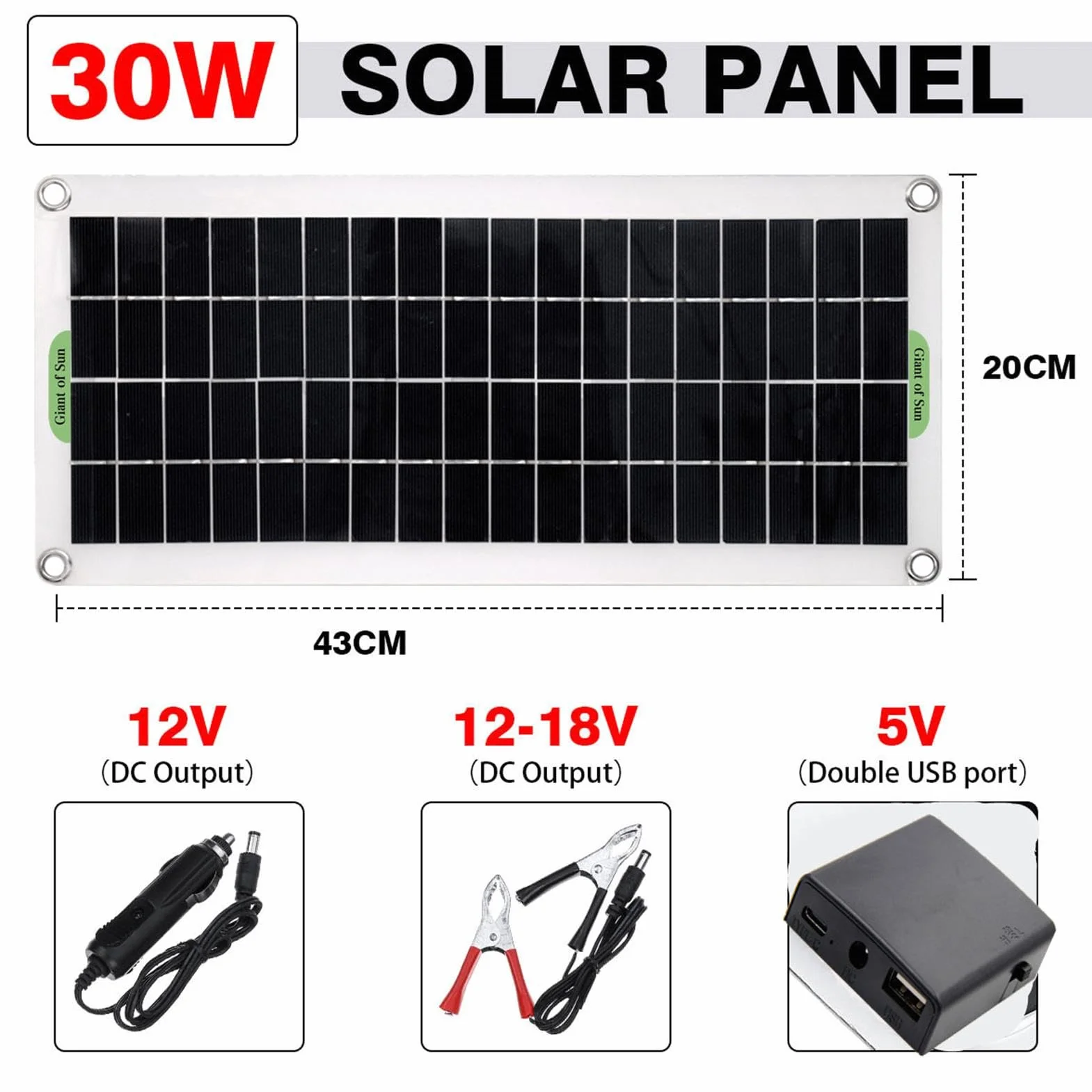 Pannello solare - Kit completo per energia solare da 1000 W con pannello solare e inverter | Modulo solare fotovoltaico monocristallino con inverter | Kit solare completo per veicoli automatici con