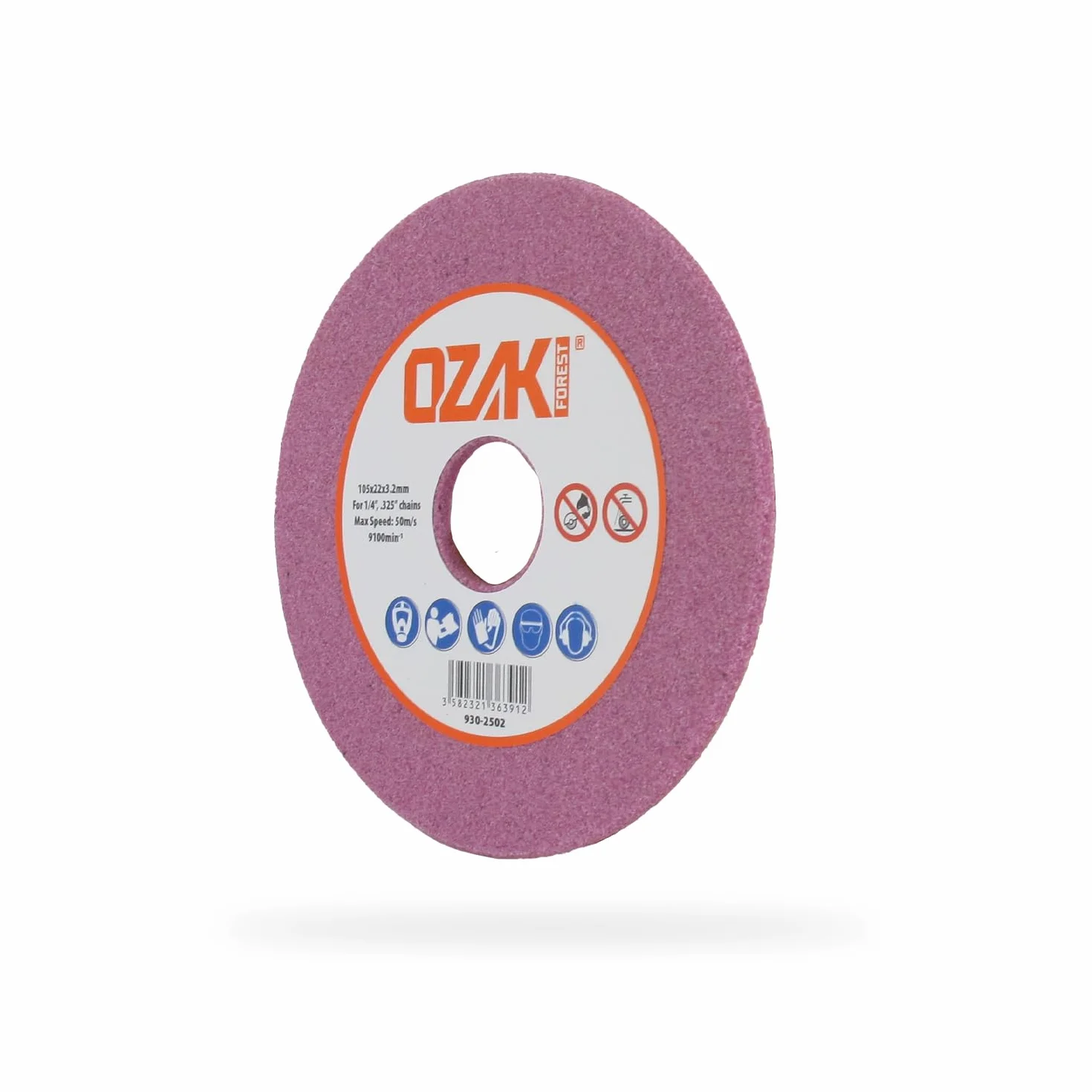 OZAKI - Mola Affilatura Di Ricambio - Ø ext. 100 mm, foro 22 mm, spessore 3,2 mm, per catene da 1/4", 0,325", per macchine Easy Grinder, Midi Jolly, Nick The Grinder & 9307812