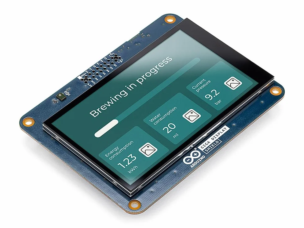 GIGA Display Shield [ASX00039] - Display Shield per progetti Arduino GIGA, ideale per la visualizzazione di dati e interfacce utente interattive
