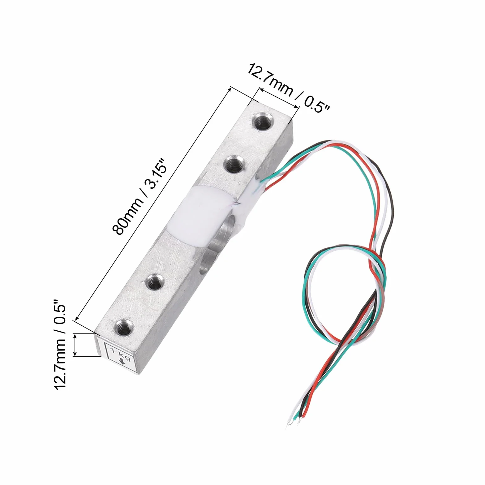 QUARKZMAN Sensori di Pesatura, 4 Set Sensore Peso Cella Carico Digitale 1Kg + Modulo Hx711 Sensore Pesatura 24 Bit Precisione A/D Doppio Canale per Kit Bilancia Cucina Elettronica Portatile