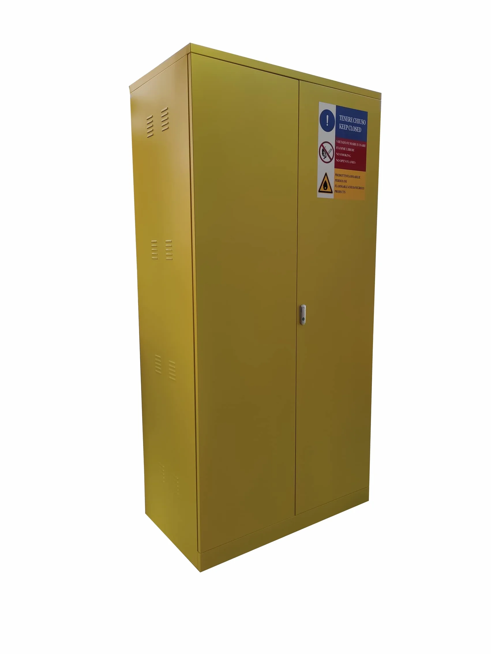 ARMADIO IN METALLO PER VERNICI E SOLVENTI, CM 100x55x200 H MONTATO