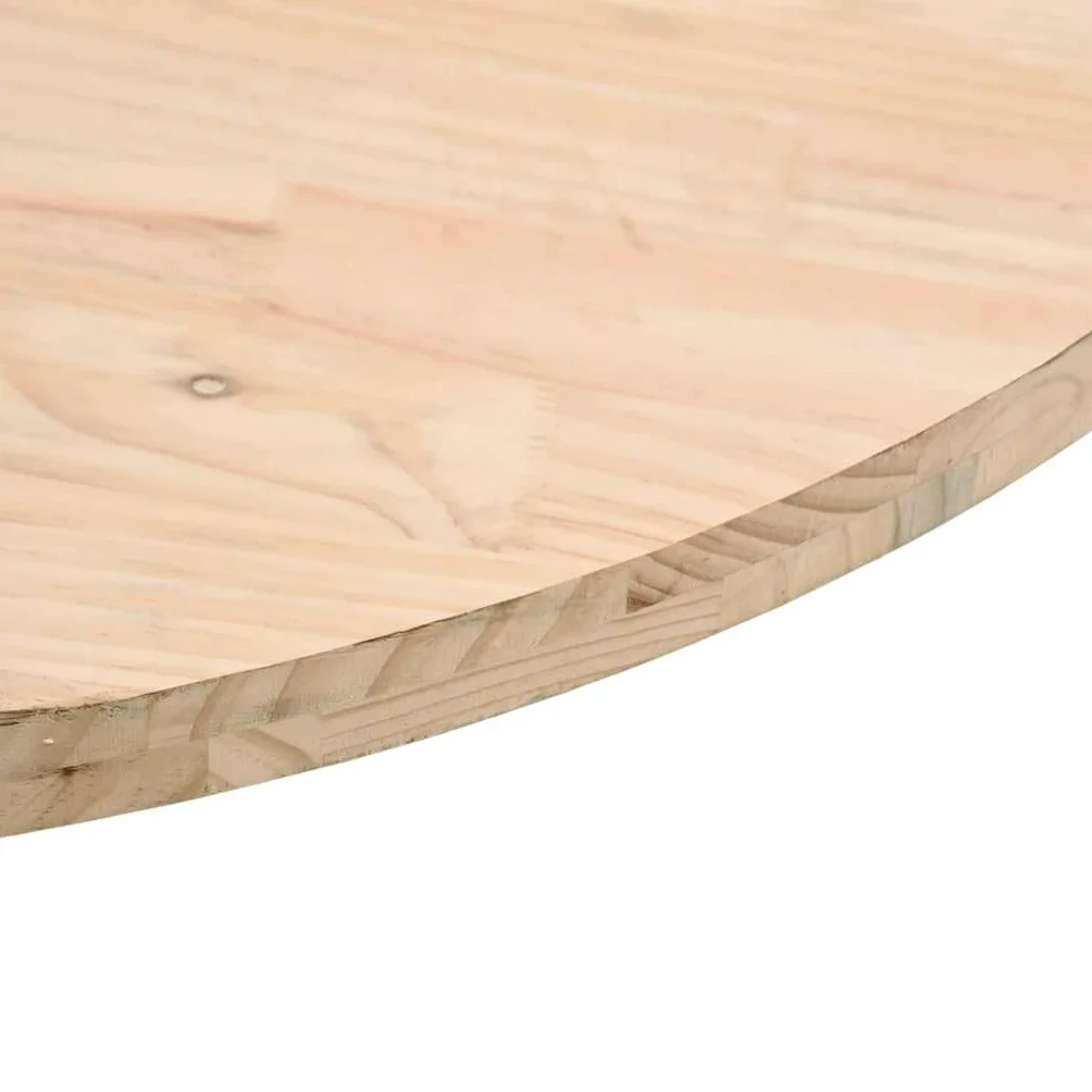 vidaXL Piano tavolo rotondo in legno massello di pino 60 cm diametro 2,5 cm spessore sostitutivo per tavolo da caffè o da pranzo