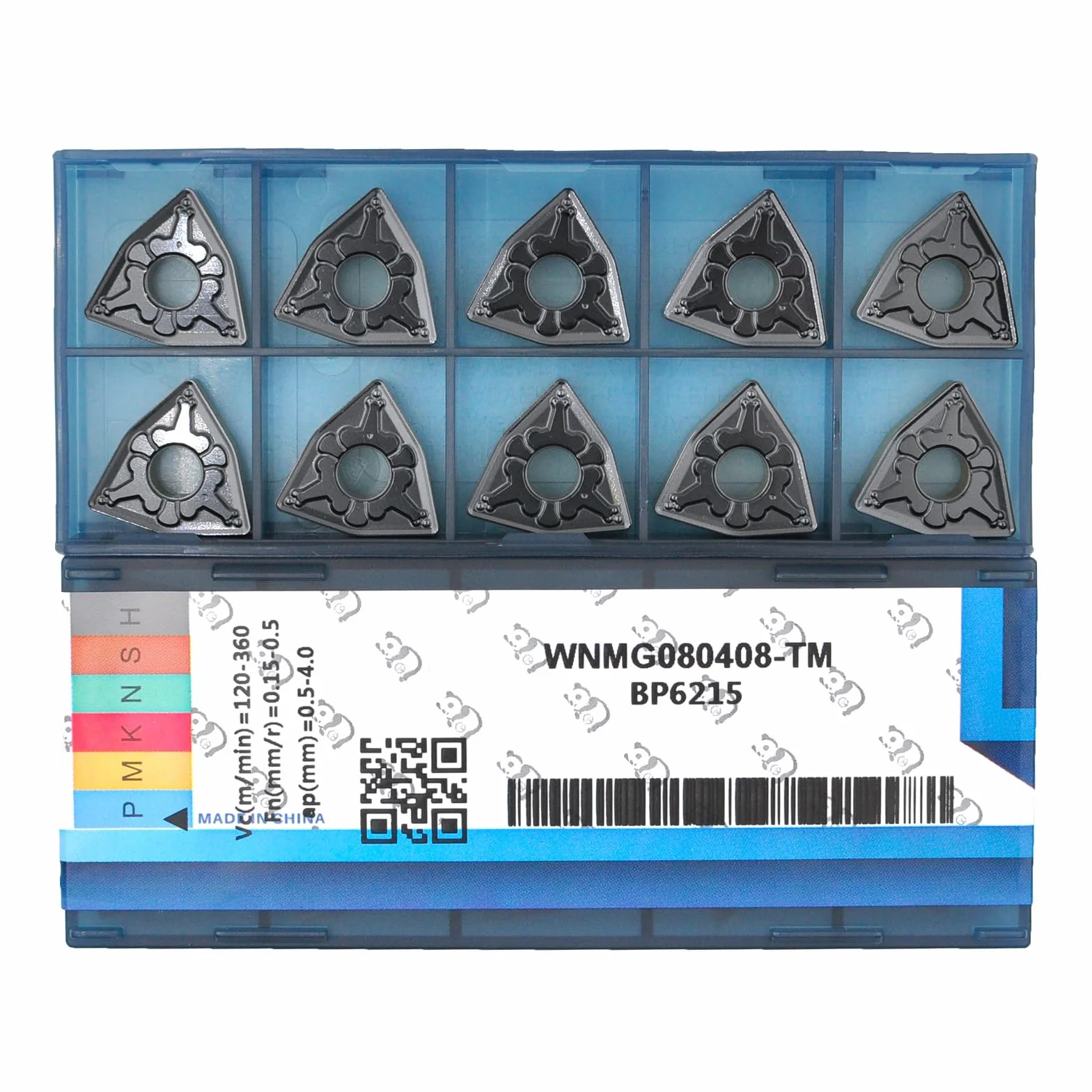 Inserti in carburo CNC WNMG 432 Wnmg080408-TM per il taglio di metalli in acciaio, semifinitura truciolare per inserto di tornitura, 10 PZ