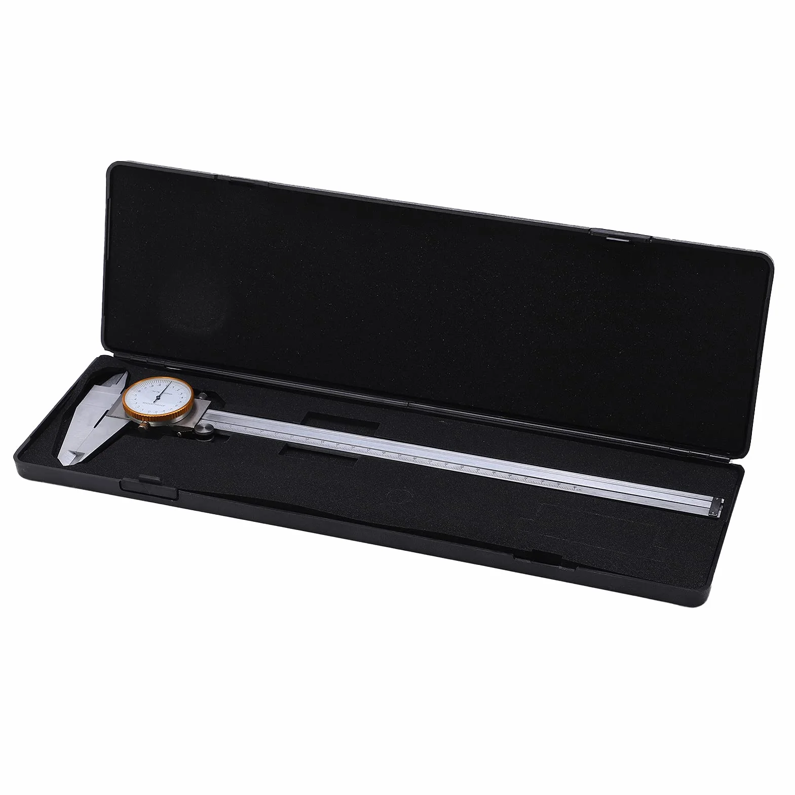 Calibro a corsoio da 0 a 300 mm Quadrante trasparente Righello di misurazione portatile in acciaio 002 mm Per la lavorazione dei metalli Lavorazione del legno Misurazione
