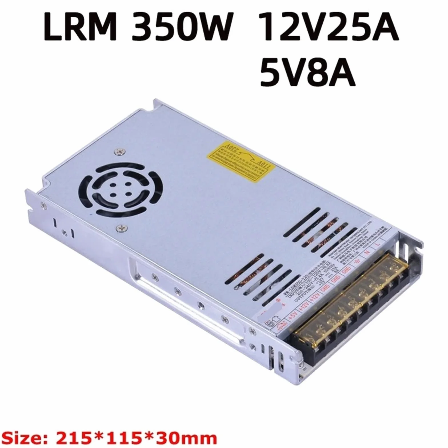 Alimentatore switching a doppia uscita AC-DC 5V 12V 1 pezzo(LRM 350W)