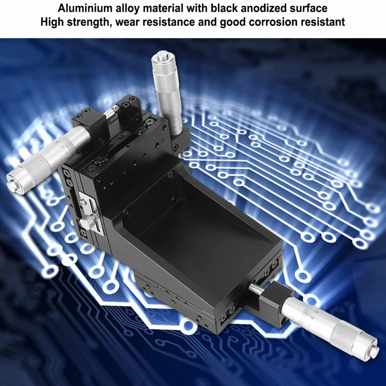 Tavolo Scorrevole per Messa a Punto Fine SEMXYZL80 ACR XYZ Tavolo Scorrevole per Regolazione Fine Ad Alta Precisione con Movimento Lineare Manuale 80 * 80mm
