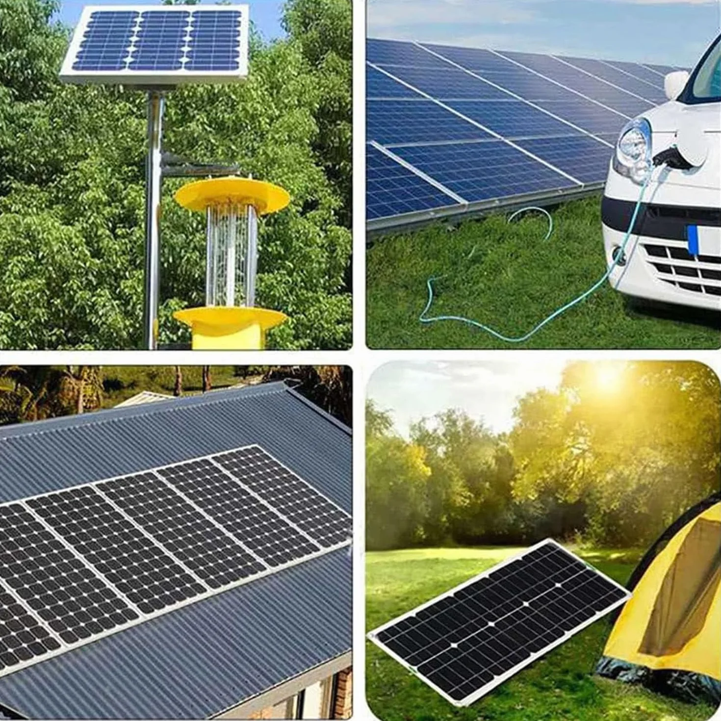 Kit Pannello Solare Da 200 W/400 W/800 W, Pannello Solare Monocristallino Flessibile, Pannello Solare Con Controller Da 40 A, Pannello Solare Ultrasottile,200W