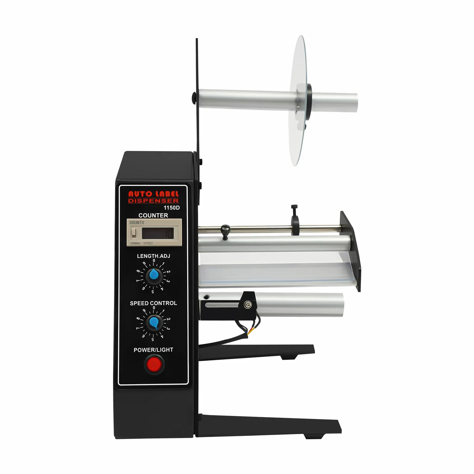 Distributore automatico di etichette con contatore, distributore di etichette regolabile velocità per etichette larghezza 5-140 mm, lunghezza 10-150 mm