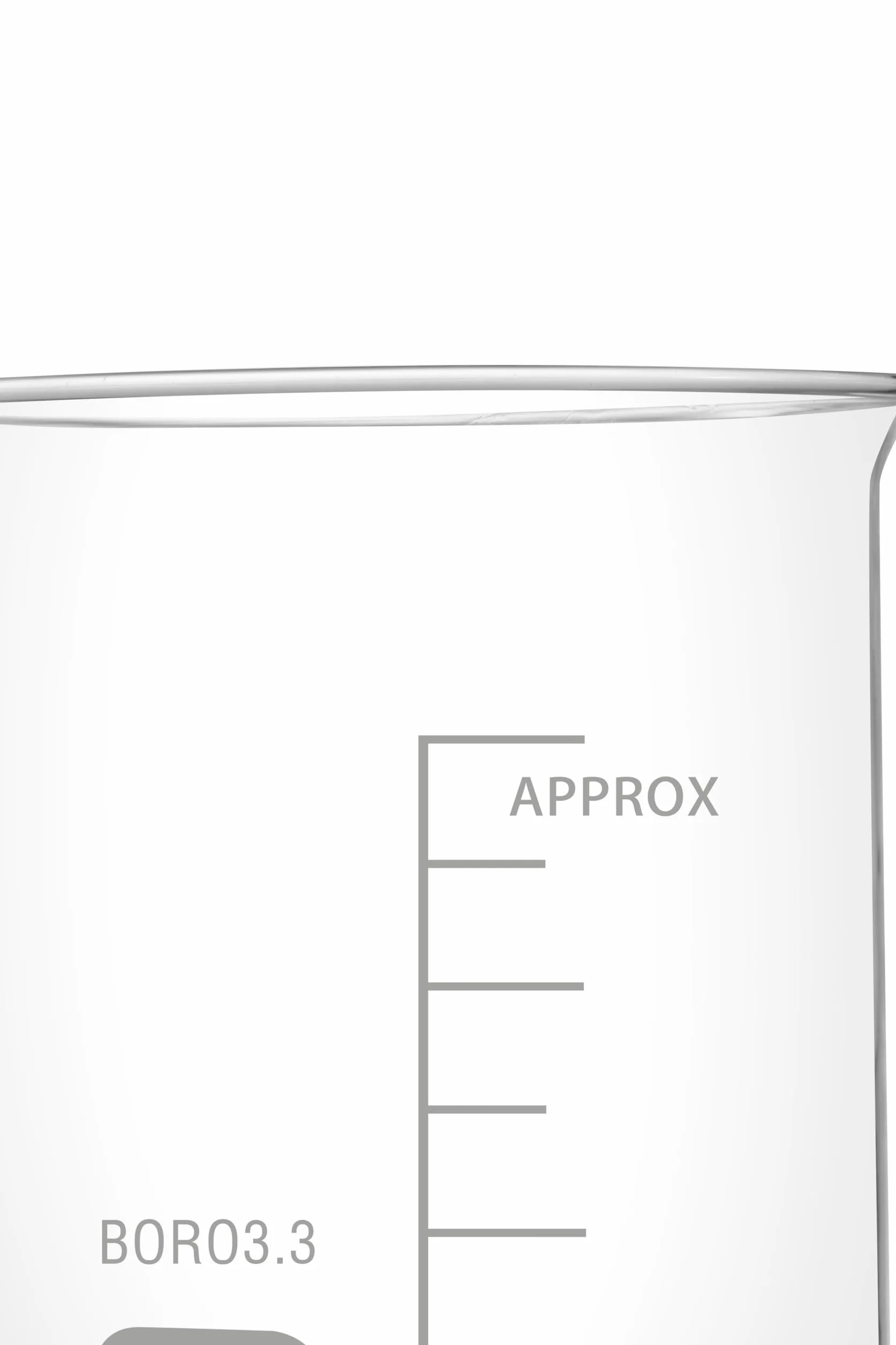 50ml Borosilicato 3.3 vetro Graduato Becher 2 in a pack