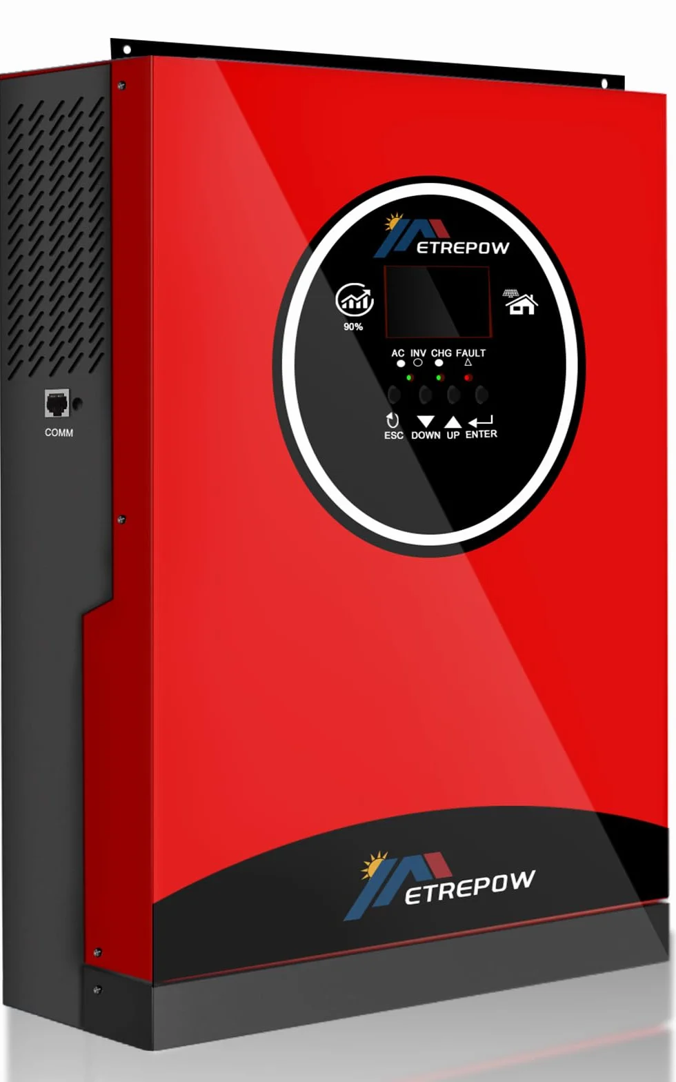 5500W Inverter Ibrido da 48V DC a 230V AC a Onda Sinusoidale Pura con Regolatore di Carica Solare MPPT da 100A Ingresso Fotovoltaico Massimo 500V con Batterie al Piombo o al Litio