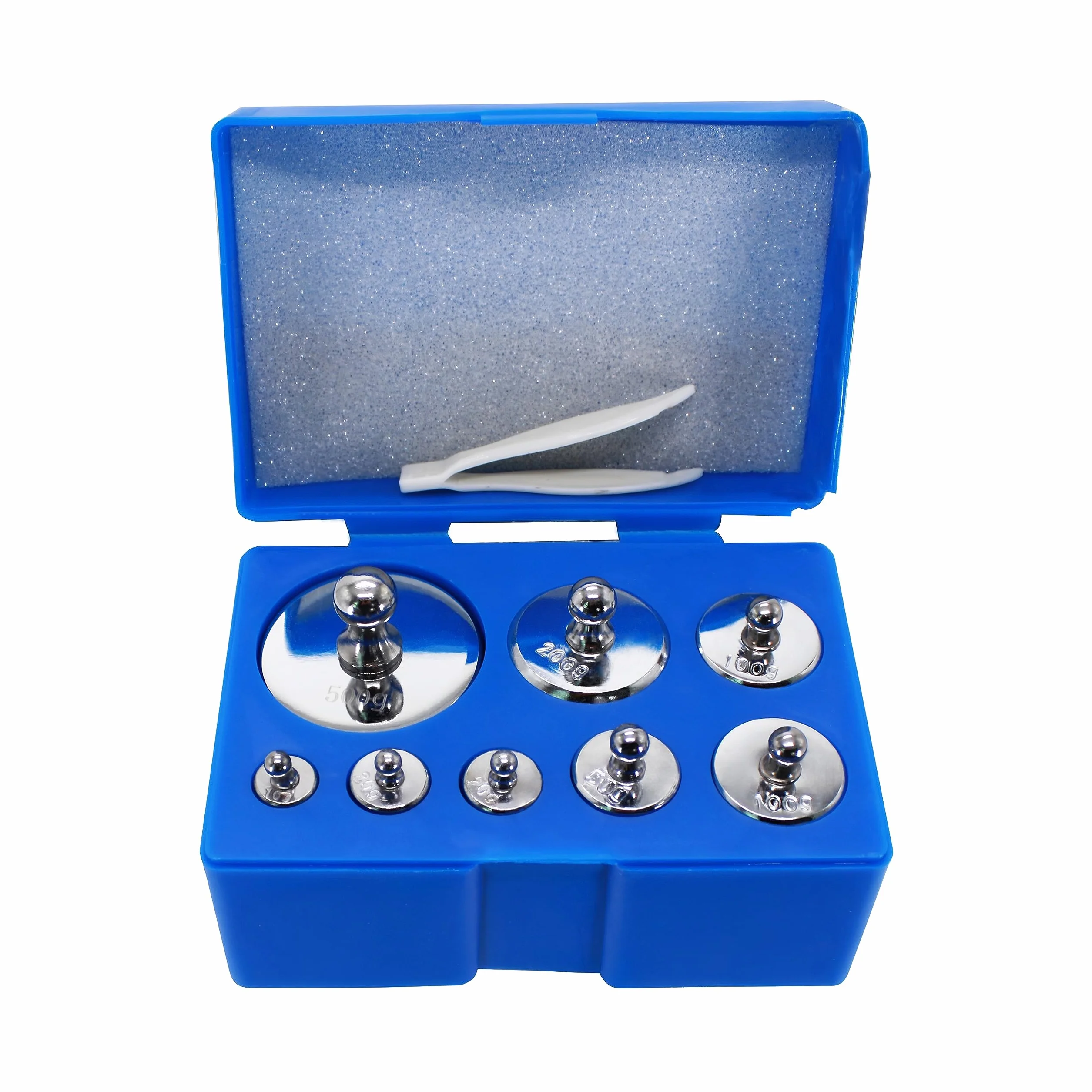 HFS (R) M2 Classe 8pcs Bilancia Bilancia Calibrazione Peso Set con Cassa (10g, 20g, 20g, 50g, 100g, 100g, 200g, 500g)-1000g Peso totale