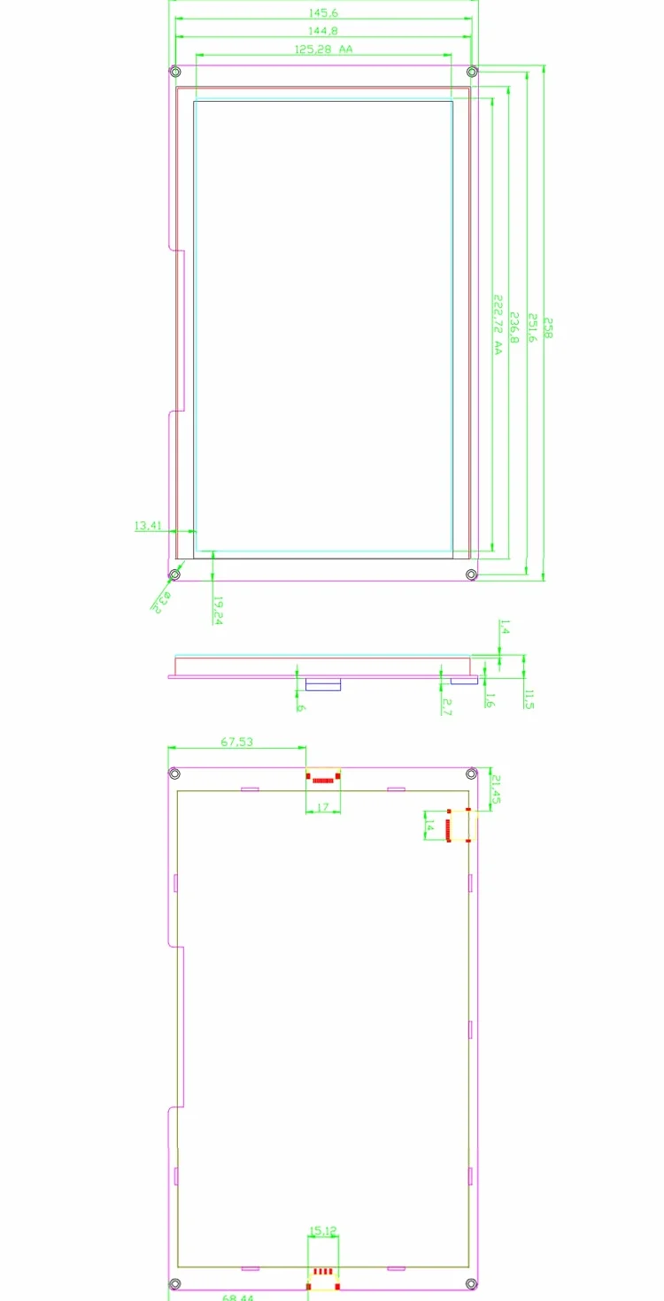 Nextion Intelligente Display 10,1" pollici Touch Screen Resistivo 1024x600 Seriale LCD-TFT Modulo Display HMI Supporta Audio Video NX1060P101-011R-I