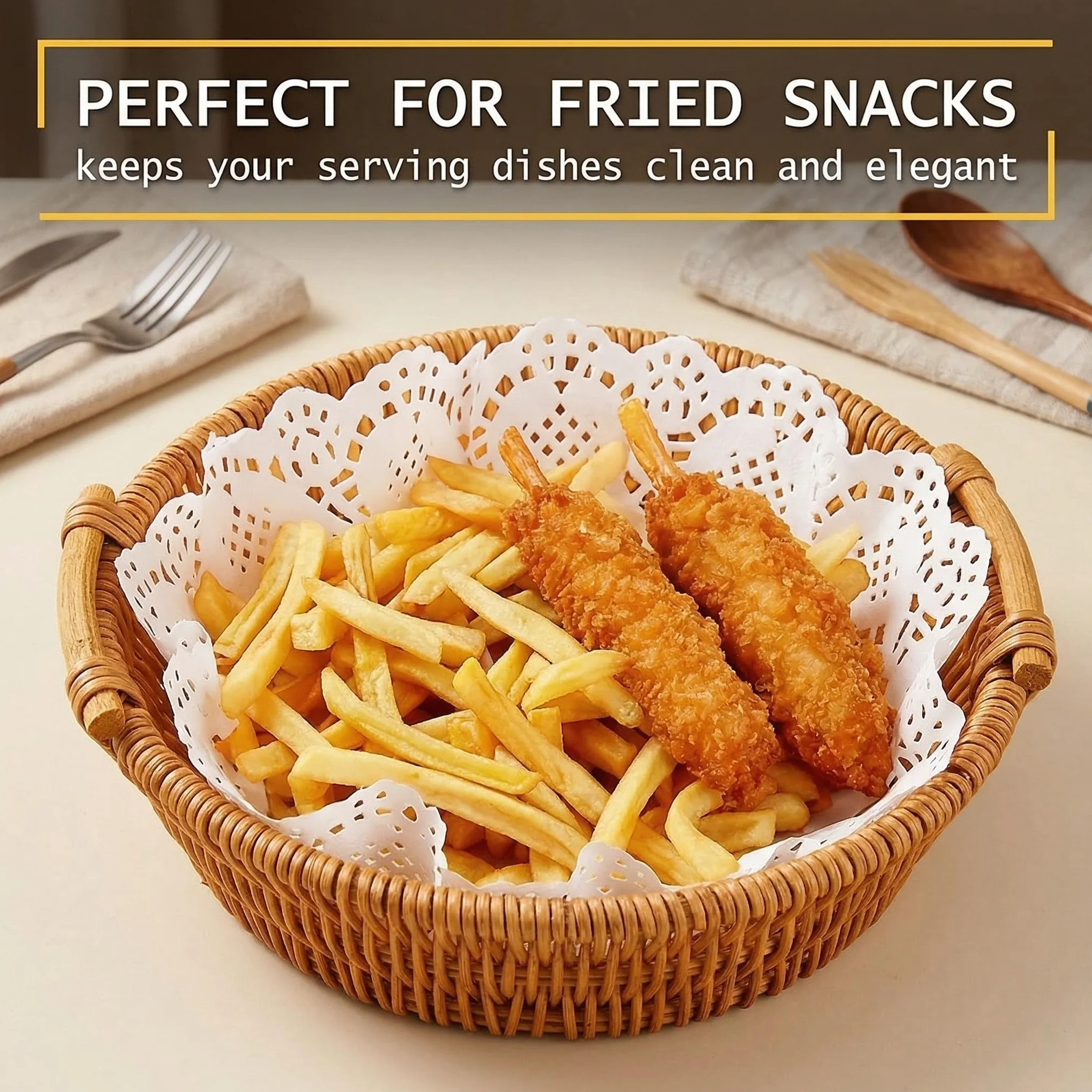 150 fogli di carta oleata, adatta per cibi fritti e snack, per uso alimentare, assorbente, con bordi smerlati, bianca, ideale per dessert e pasti principali, diametro 11,5 cm.