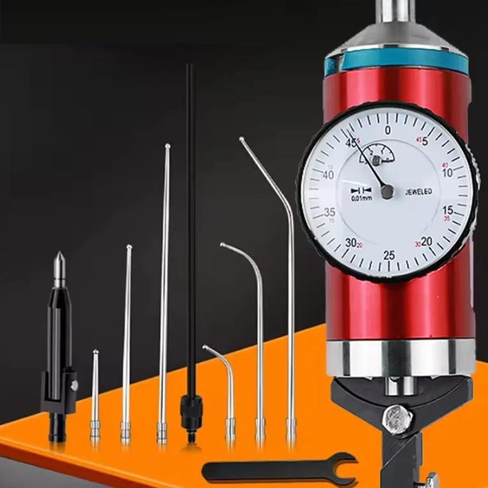 Set Indicatore di Centraggio Coassiale con Comparatore, 0-3 mm, Strumento di Fresatura, Precisione 0,01 mm, con Scatola di Legno