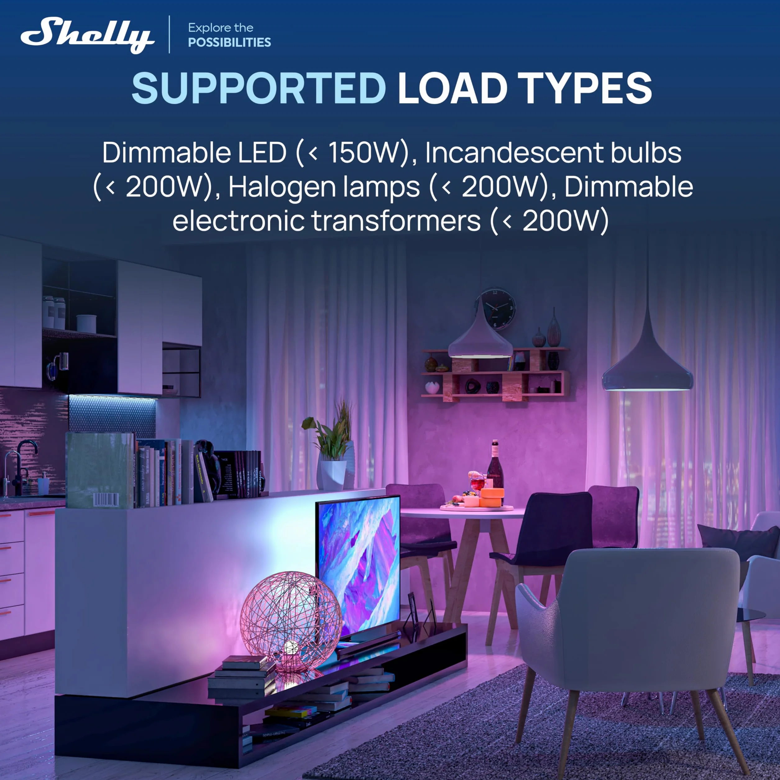 Shelly Dimmer Gen4 - Dimmer Smart WiFi, Certificato Matter, Per Luci Dimmerabili, Interruttore Zigbee, LED Strip, Timer, Senza Neutro, Nessun Hub Richiesto, Alexa, Google Home e Apple HomeKit