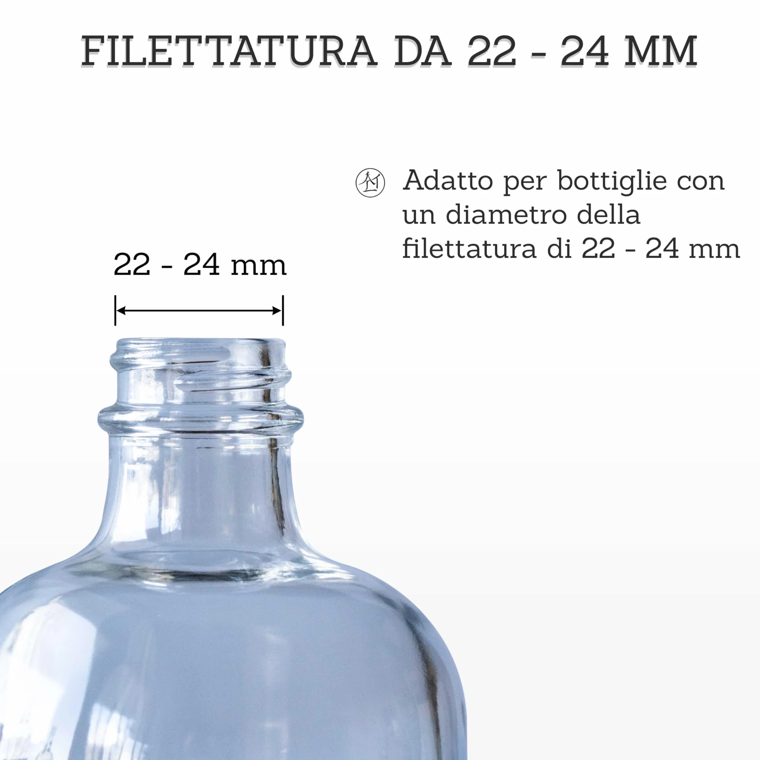 ALTGLAS 2 Pezzi di Pompa in Acciaio Inox per Dosatore Liquido con Filettatura 22-24 mm Ricambio (Nero)