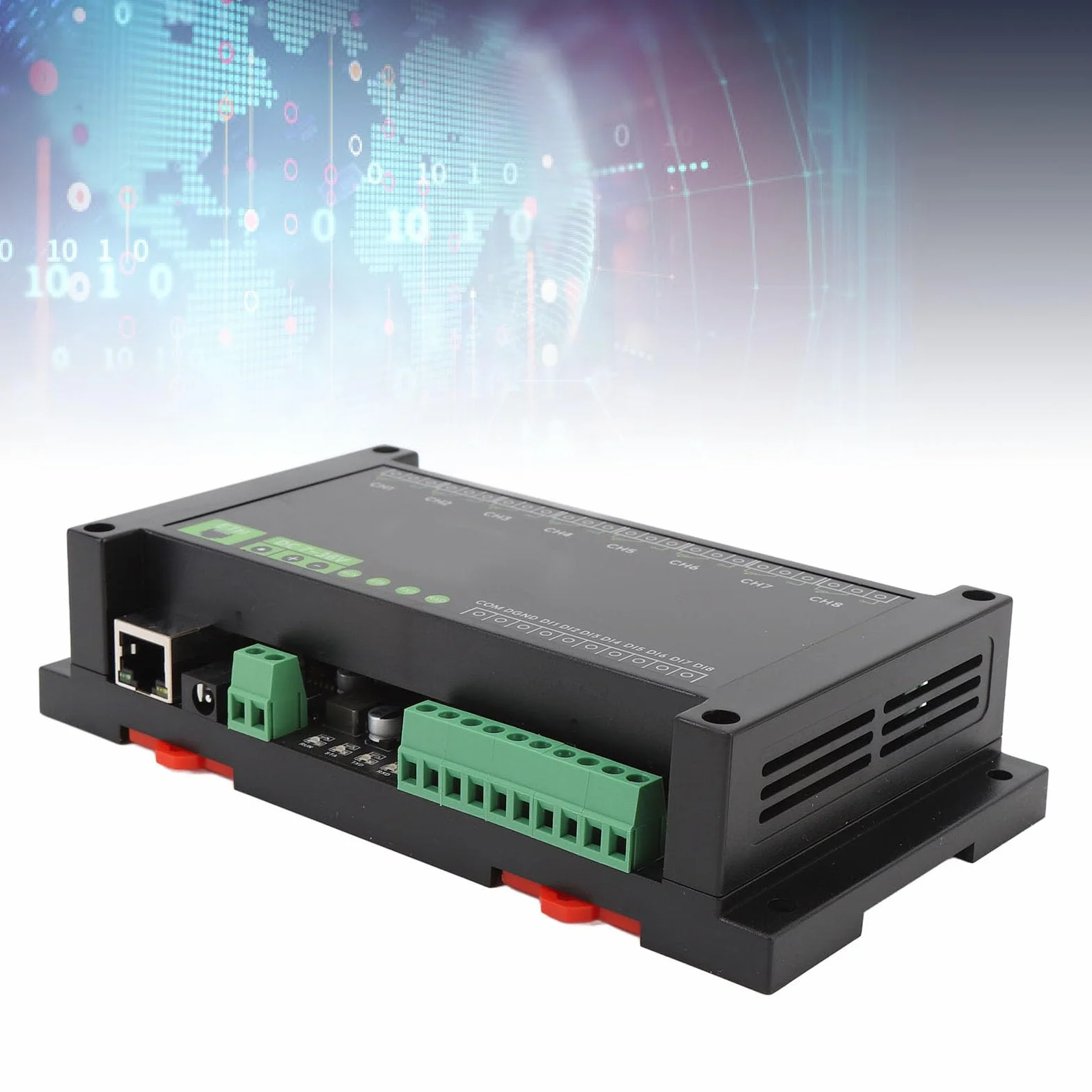 Modulo relè Ethernet 8 canali, relè industriale 8 canali PoE con supporto del protocollo RTU, modulo ETH PoE a 8 canali con isolamento tramite optoisolatore per sistemi di