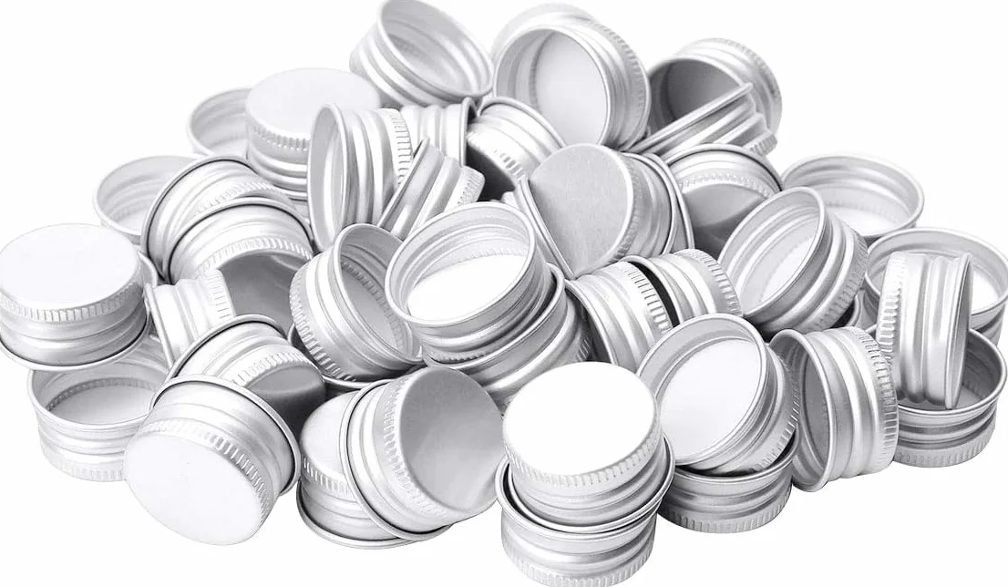 Tappi a vite alluminio 28 mm per bottiglie vetro borosilicato 100 pezzi