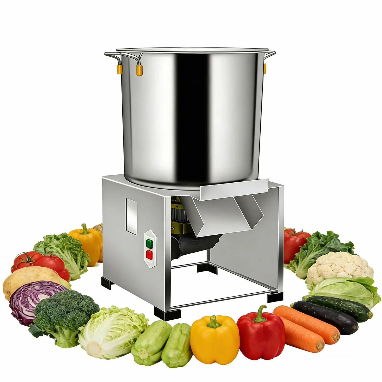 Tritatutto per Verdure Commerciale Elettrico, Trituratore per Foraggio Commerciale, Ingresso Di Alimentazione Ampliato Da 30 Cm, 50-200 Kg/H, per La Preparazione Di Mangimi per Pollame 1000W