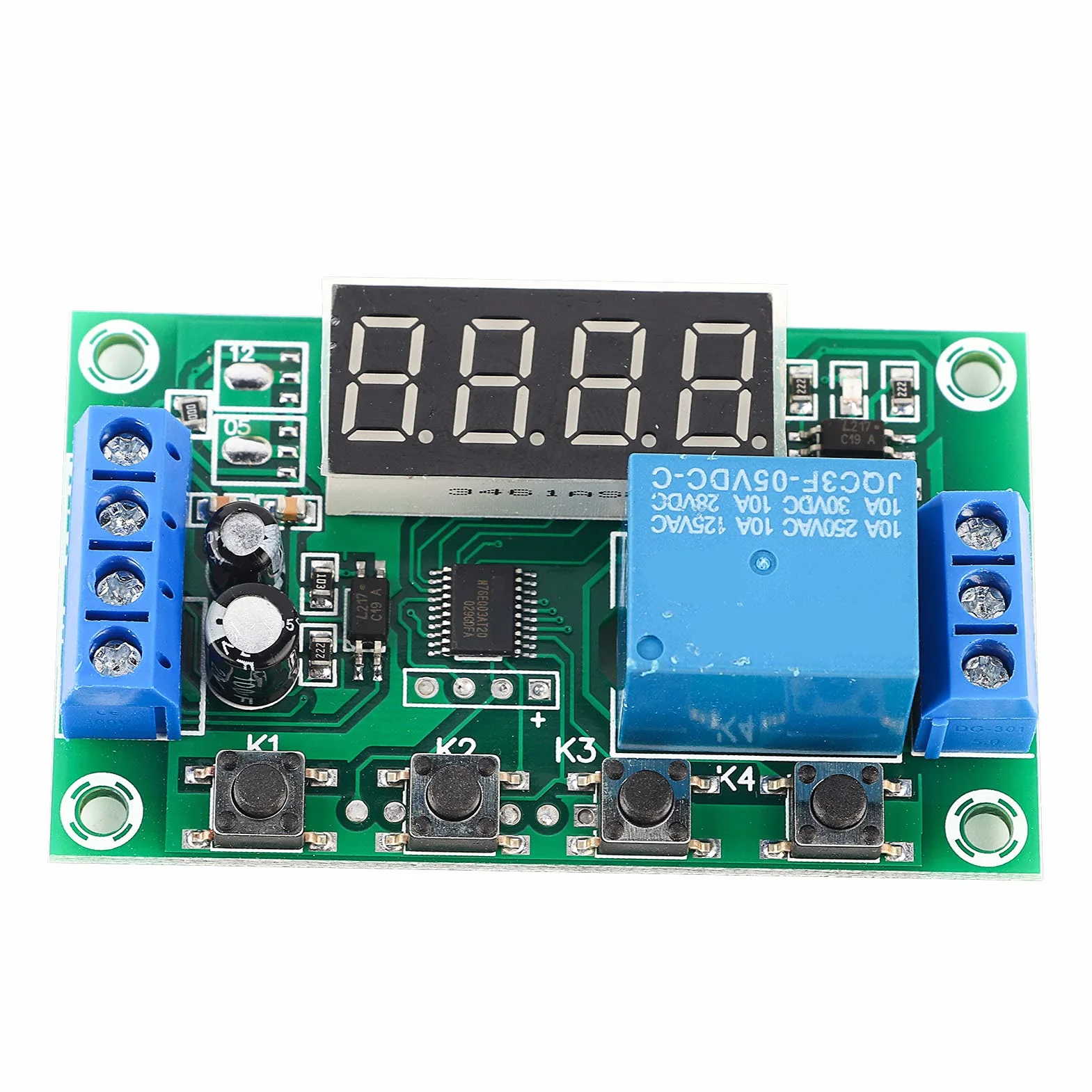 Modulo Timer Ciclico Digitale 12V Display LED Regolabile Automazione Industriale
