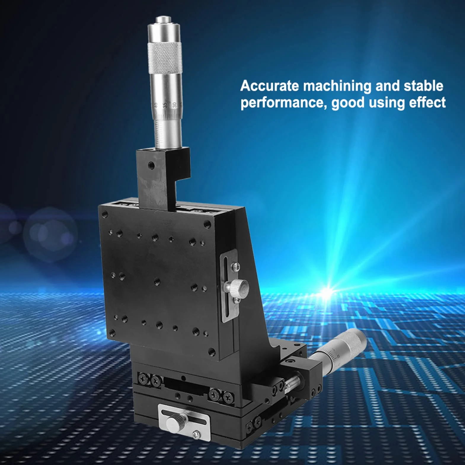 Tavolo Scorrevole per Messa a Punto Fine SEMXYZL80 ACR XYZ Tavolo Scorrevole per Regolazione Fine Ad Alta Precisione con Movimento Lineare Manuale 80 * 80mm