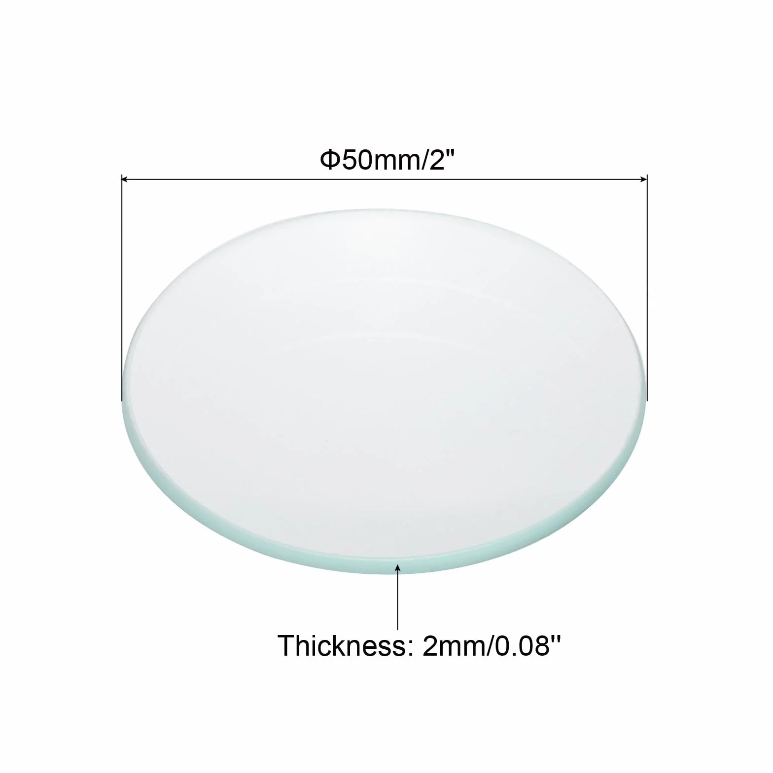 PATIKIL 50mm/2" Diametro Vetrino Orologio, 8 Pezzi Altamente Trasparente Bordi Lisci Smussati Copertura Ad Arco Per Becher & Matracci, Custodie Per Evaporazione, Materiale Laboratorio