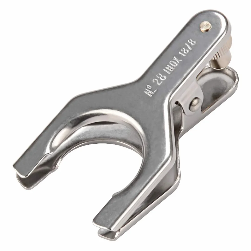 stonylab Pinza a Snodo Sferica, Supporto a Morsetto Sferico in Acciaio Inossidabile con Dado di Bloccaggio a Vite per Lab, Morsetto da Laboratorio Spherical Pinch Clamp Pinch Clip, Dimensione 28