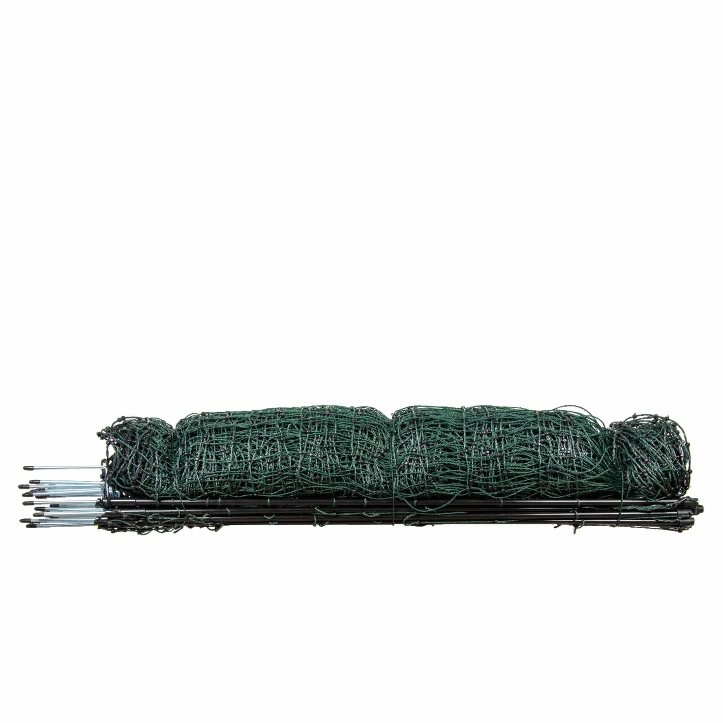 horizont recinto per pollame Strong Line 110, 15 pali in fibra di vetro a doppia punta lunghi 50 m, alti 110 cm, tutti senza elettricità, recinto mobile per polli