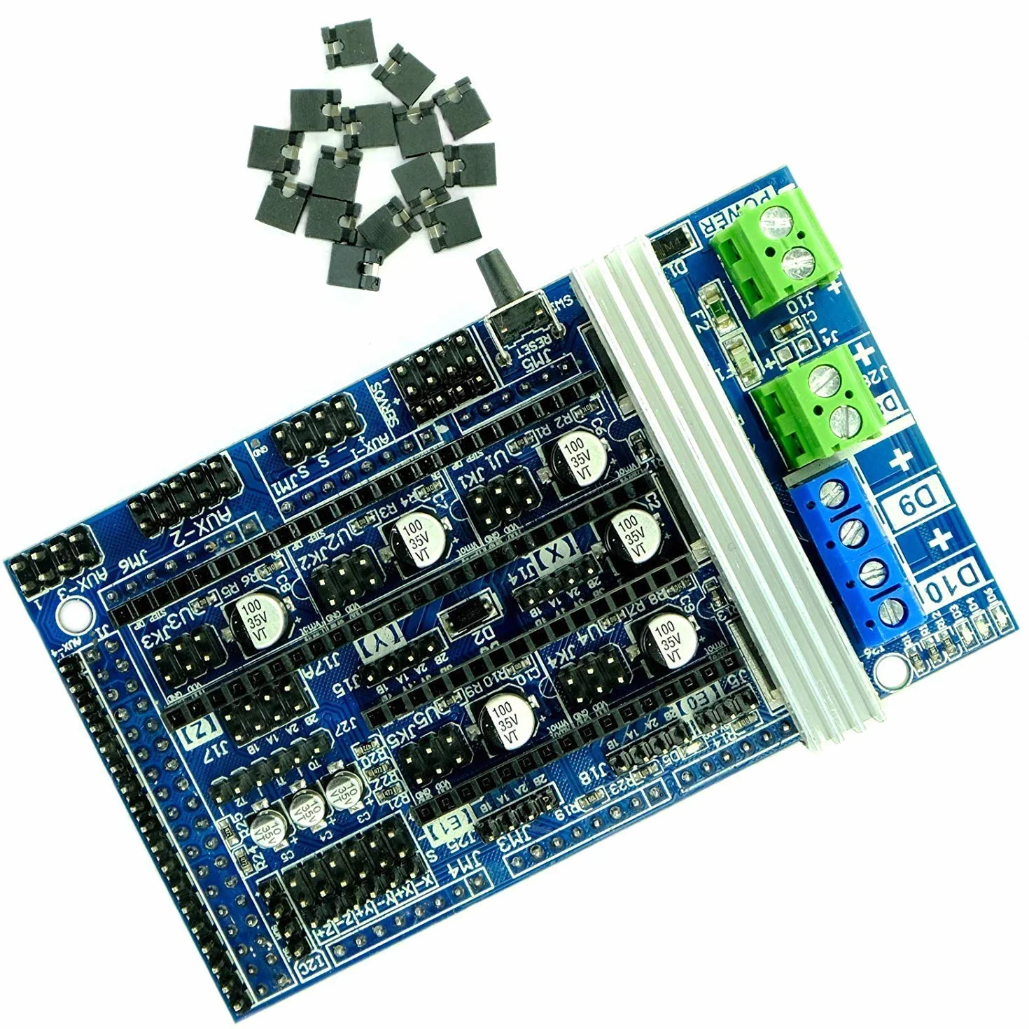 RepRap Arduino Mega Pololu Compatibile Shield (RAMPS) 1.6 per Stampanti 3D, Prusa Mendel, Mega i3